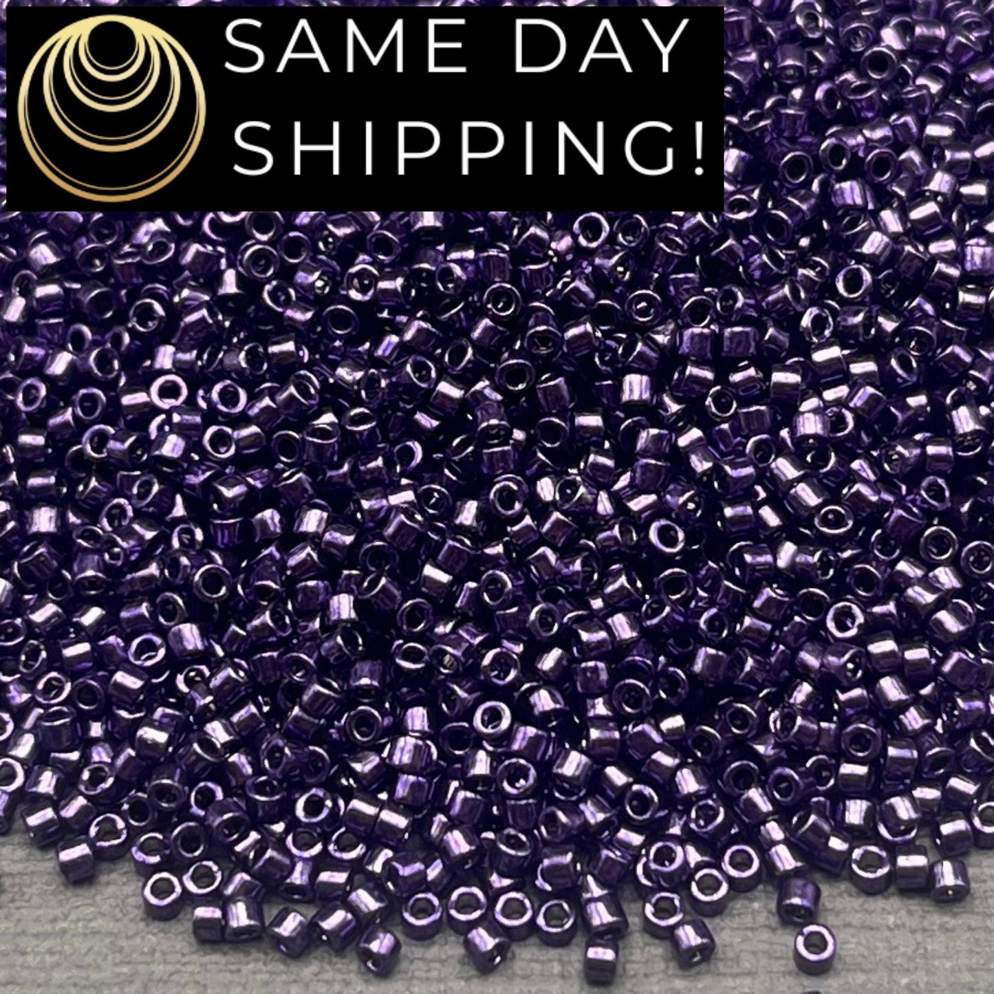 DB464 SAME DAY SHIPPING! 1 Gram-20 Grams Miyuki 11/0 Delica Beads Dyed Nickel Plated Eggplant DB0464 -Free Container!