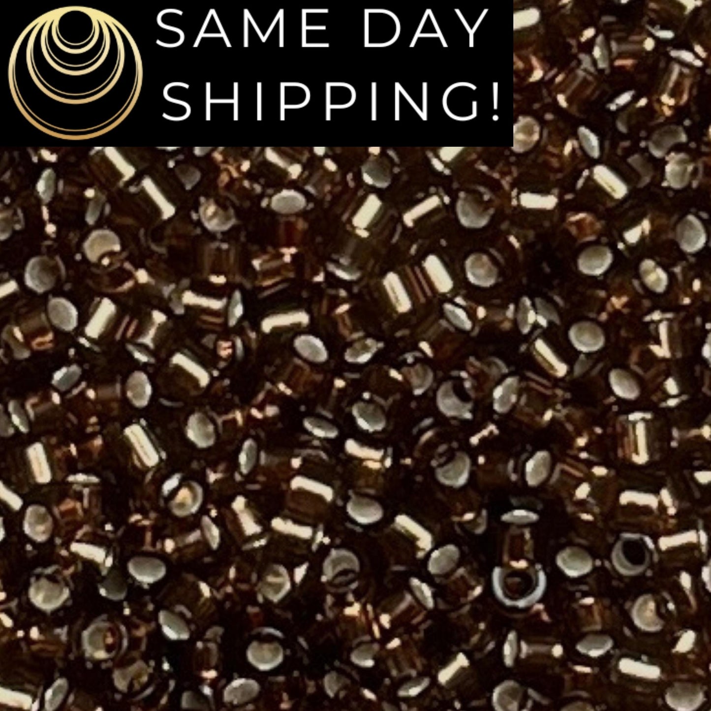 DB0150 SAME DAY SHIPPING! 1 Gram up to 20 Grams Miyuki 11/0 Delica Beads Silver Lined Root Beer DB150 -Free Container!