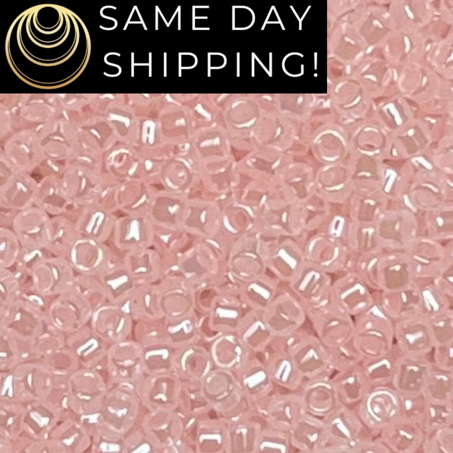 DB0234 SAME DAY SHIPPING! 1 Gram-20 Grams Miyuki 11/0 Delica Beads Crystal Pastel Pink Ceylon Luster DB234 -Free Container!