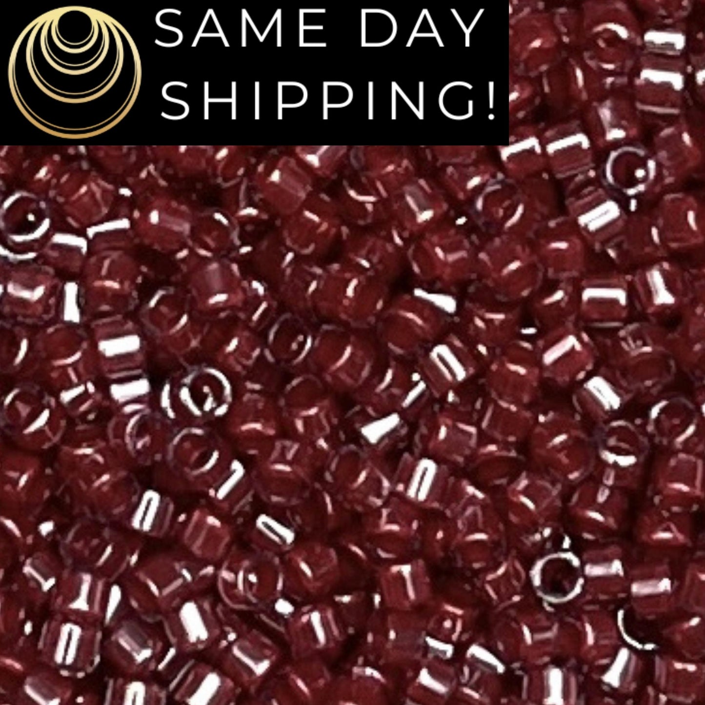 DB0280 SAME DAY SHIPPING! 1 Gram-20 Grams Miyuki 11/0 Delica Beads Cranberry Lined Crystal Luster DB280 -Free Container!