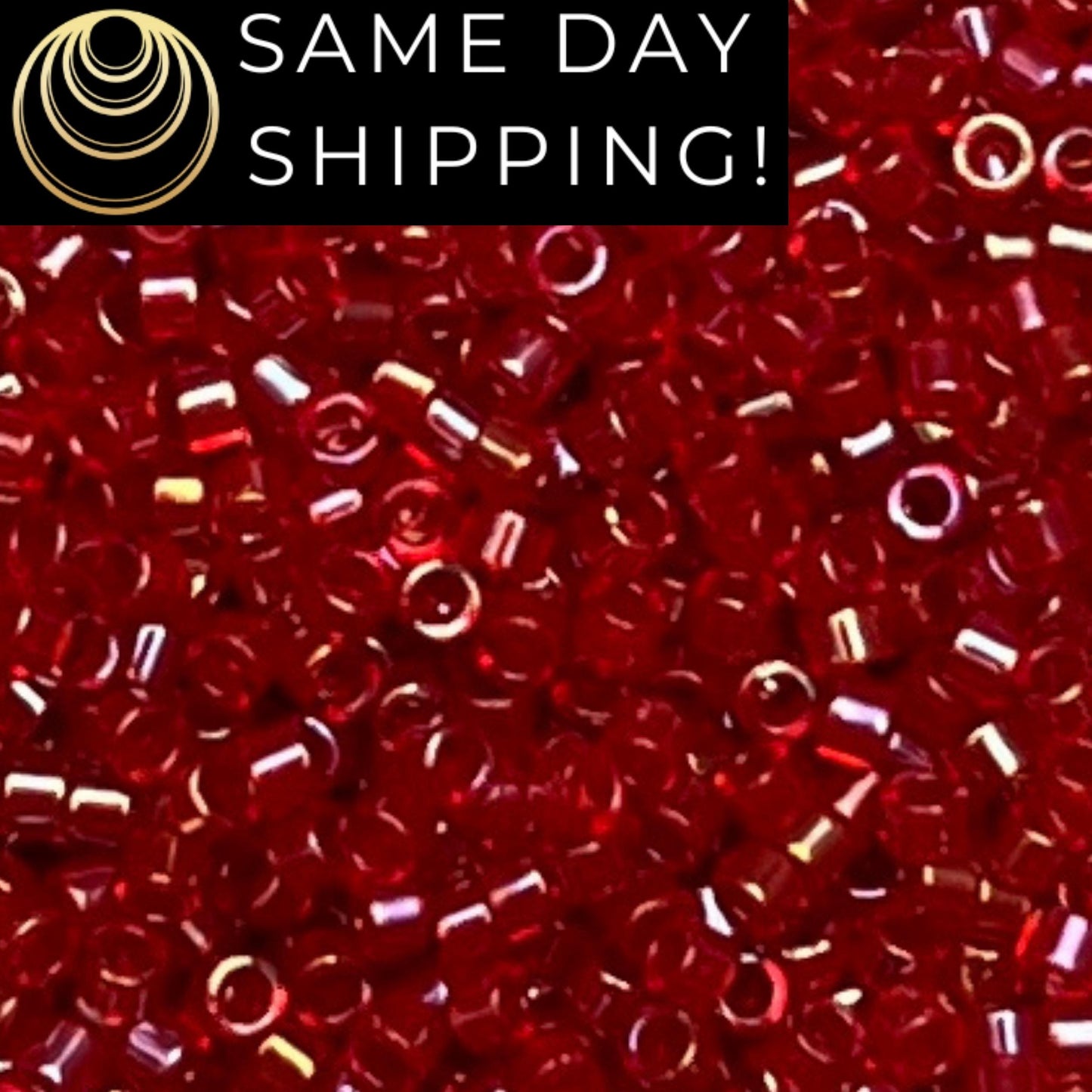 DB295 Same Day Shipping! 1 Gram up to 20 Grams Miyuki 11/0 Delica Beads Red Lined AB -Free Container! DB0295 DB-295