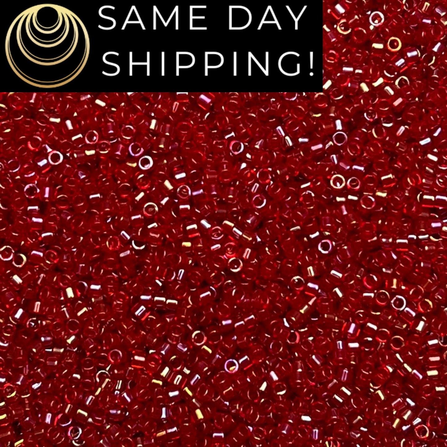 DB295 Same Day Shipping! 1 Gram up to 20 Grams Miyuki 11/0 Delica Beads Red Lined AB -Free Container! DB0295 DB-295