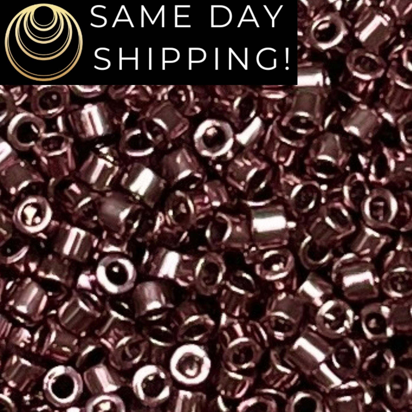 DB454 Same Day Shipping! 1 Gram-20 Grams Miyuki 11/0 Delica Beads Galvanized Smoky Amethyst -Free Container! DB0454 DB-454