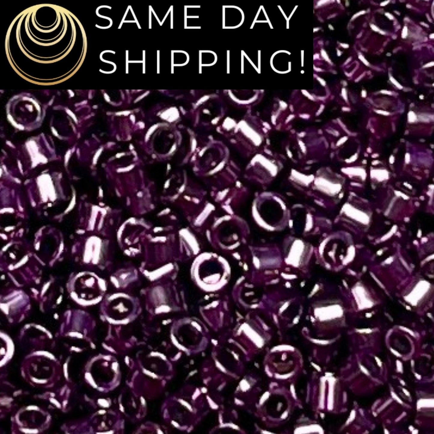 DB455 Same Day Shipping! 1 Gram-20 Grams Miyuki 11/0 Delica Beads Galvanized Dark Plum -Free Container! DB0455 DB-455