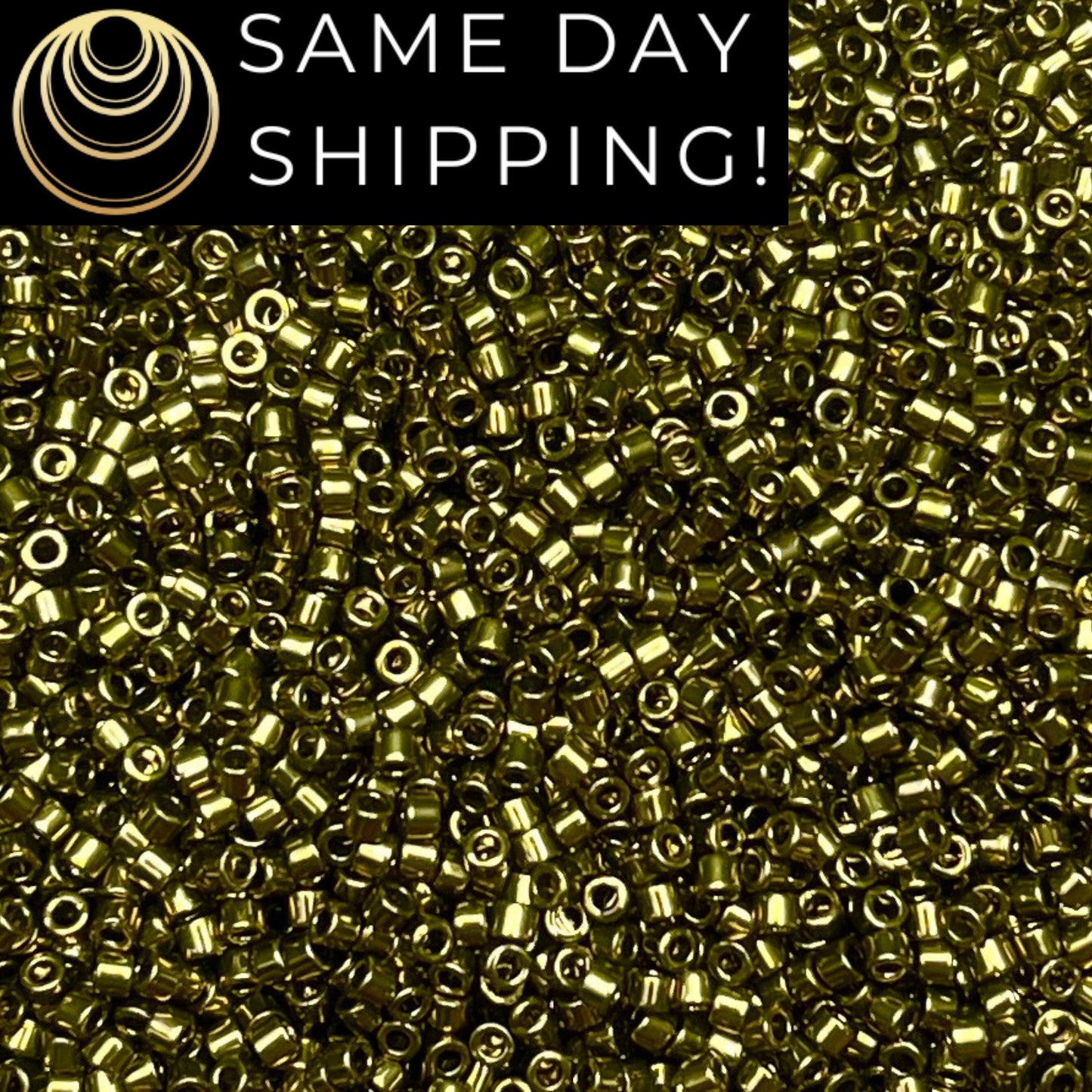 DB456 Same Day Shipping! 1 Gram-20 Grams Miyuki 11/0 Delica Beads Galvanized Olive -Free Container! DB0456 DB-456