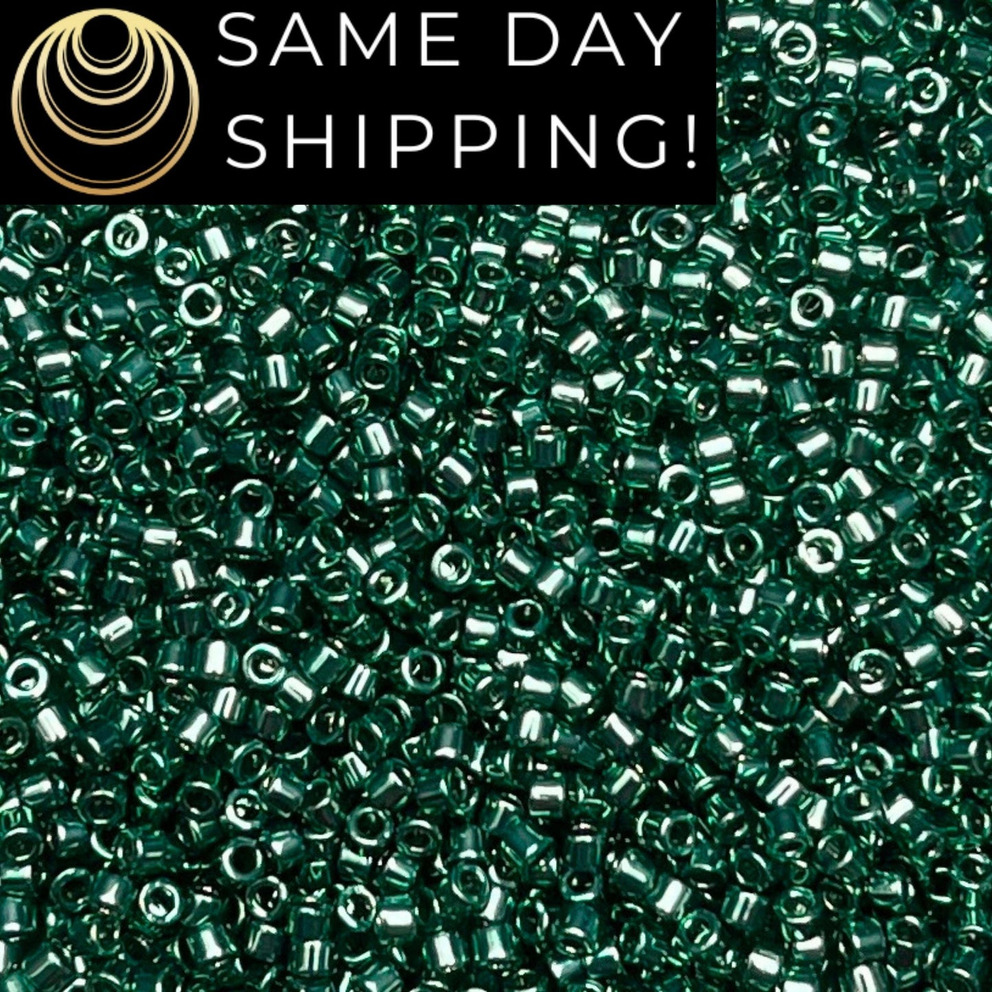 DB458 Same Day Shipping! 1 Gram-20 Grams Miyuki 11/0 Delica Beads Galvanized Dark Teal Green -Free Container! DB0458 DB-458