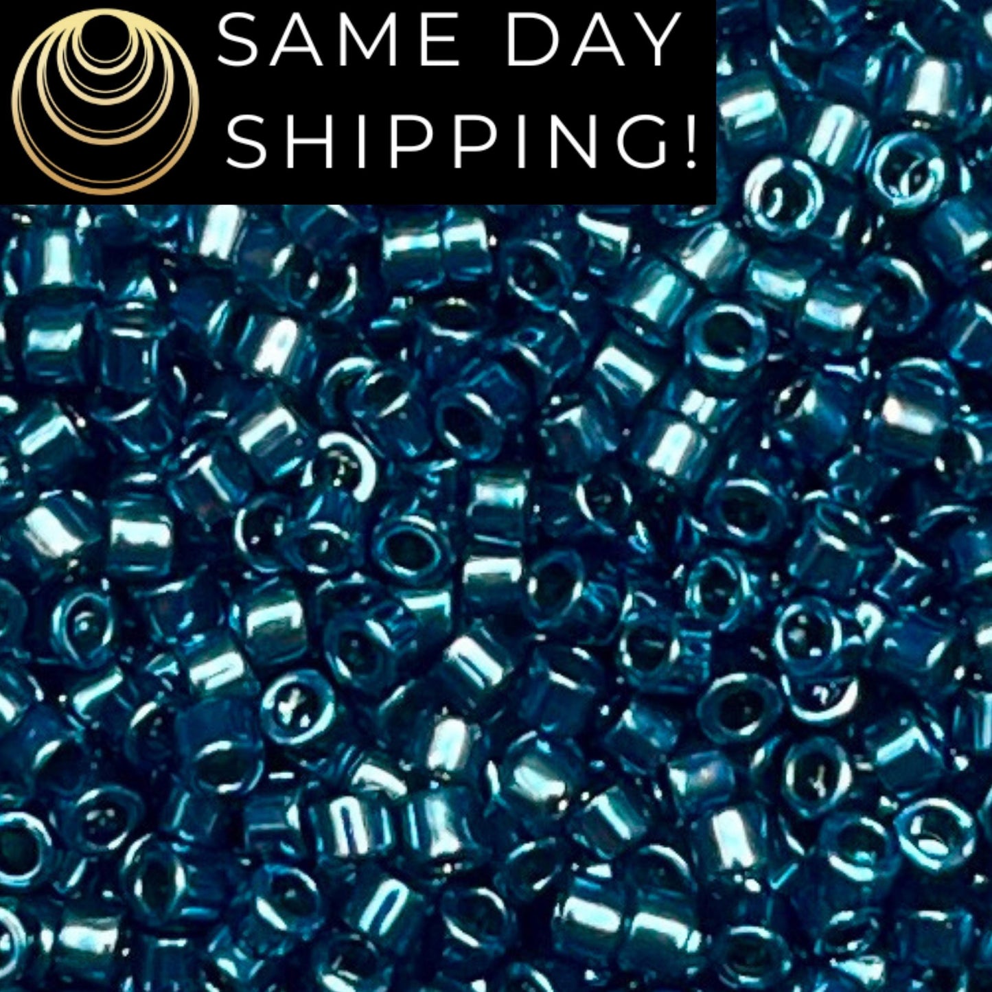 DB459 Same Day Shipping! 1 Gram-20 Grams Miyuki 11/0 Delica Beads Galvanized Midnight Aqua Blue -Free Container! DB0459 DB-459