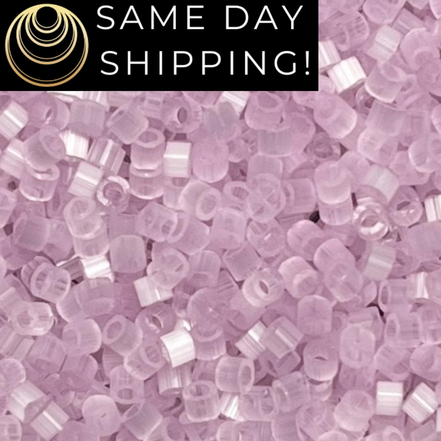 DB833 Same Day Shipping! 1 Gram -20 Grams Miyuki 11/0 Delica Beads Pale Orchid Silk Satin-Free Container! DB0833 DB-833