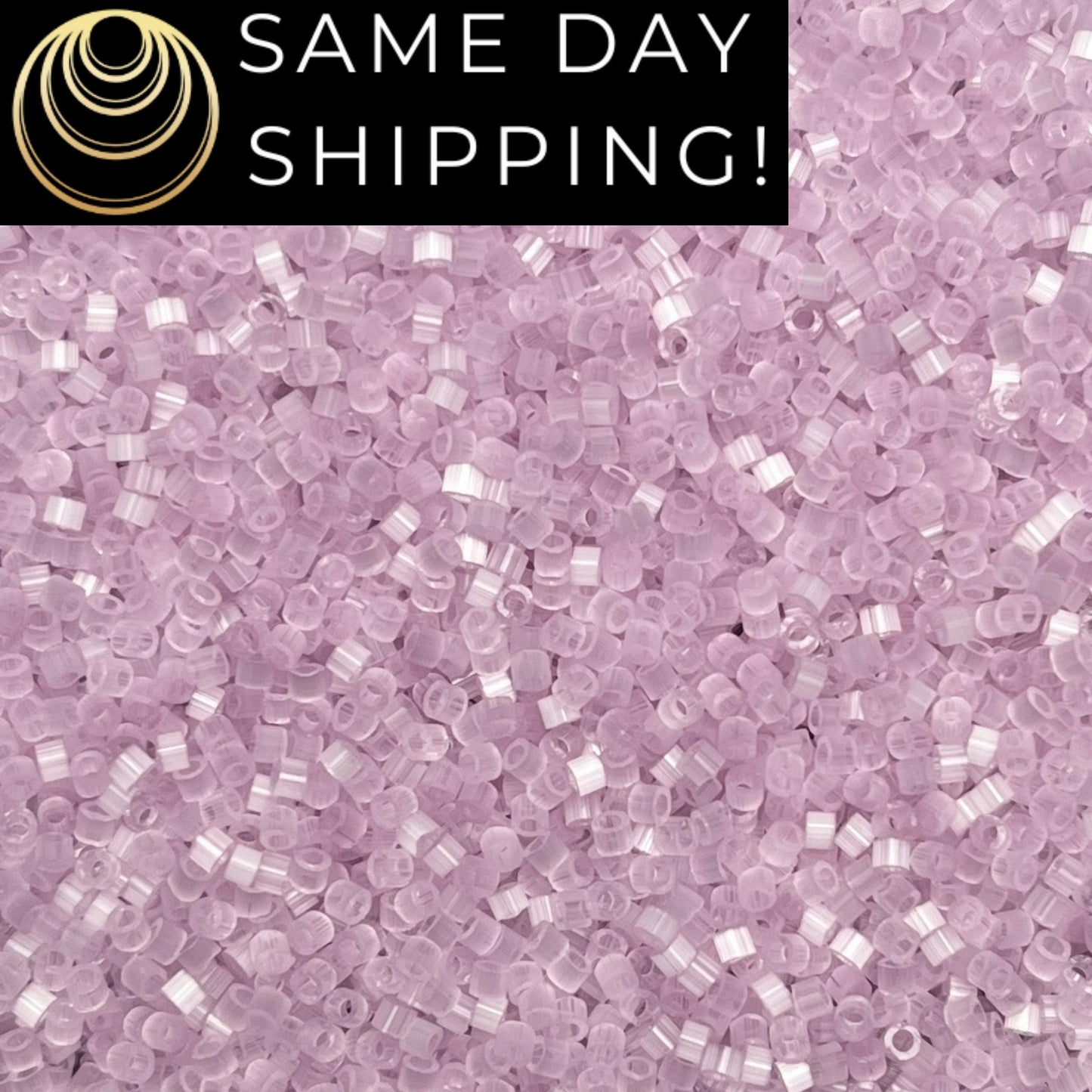 DB833 Same Day Shipping! 1 Gram -20 Grams Miyuki 11/0 Delica Beads Pale Orchid Silk Satin-Free Container! DB0833 DB-833