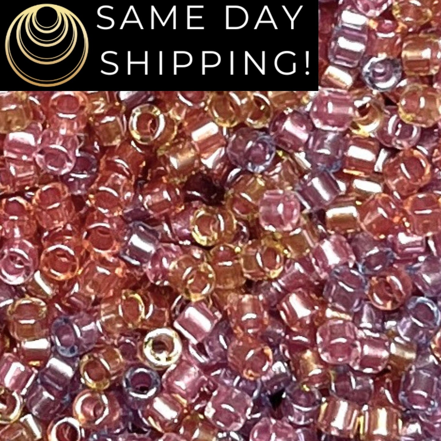 DB982 Same Day Shipping! 1 Gram-20 Grams Miyuki 11/0 Delica Beads Sparkling Lined Tutti Frutti Mix -Free Container! DB0982 DB-982