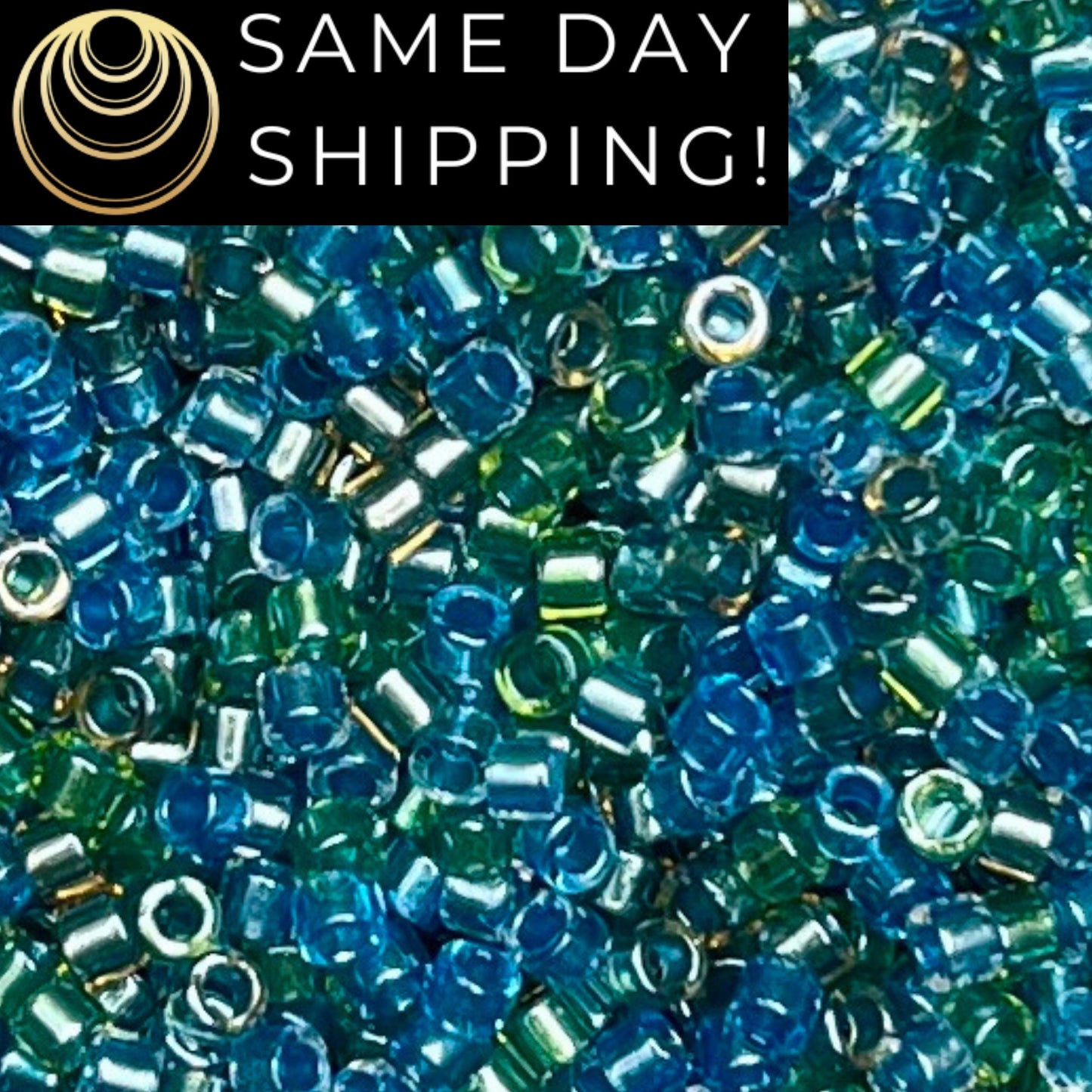 DB985 Same Day Shipping! 1 Gram-20 Grams Miyuki 11/0 Delica Beads Sparkling Lined Caribbean Mix -Free Container! DB0985 DB-985