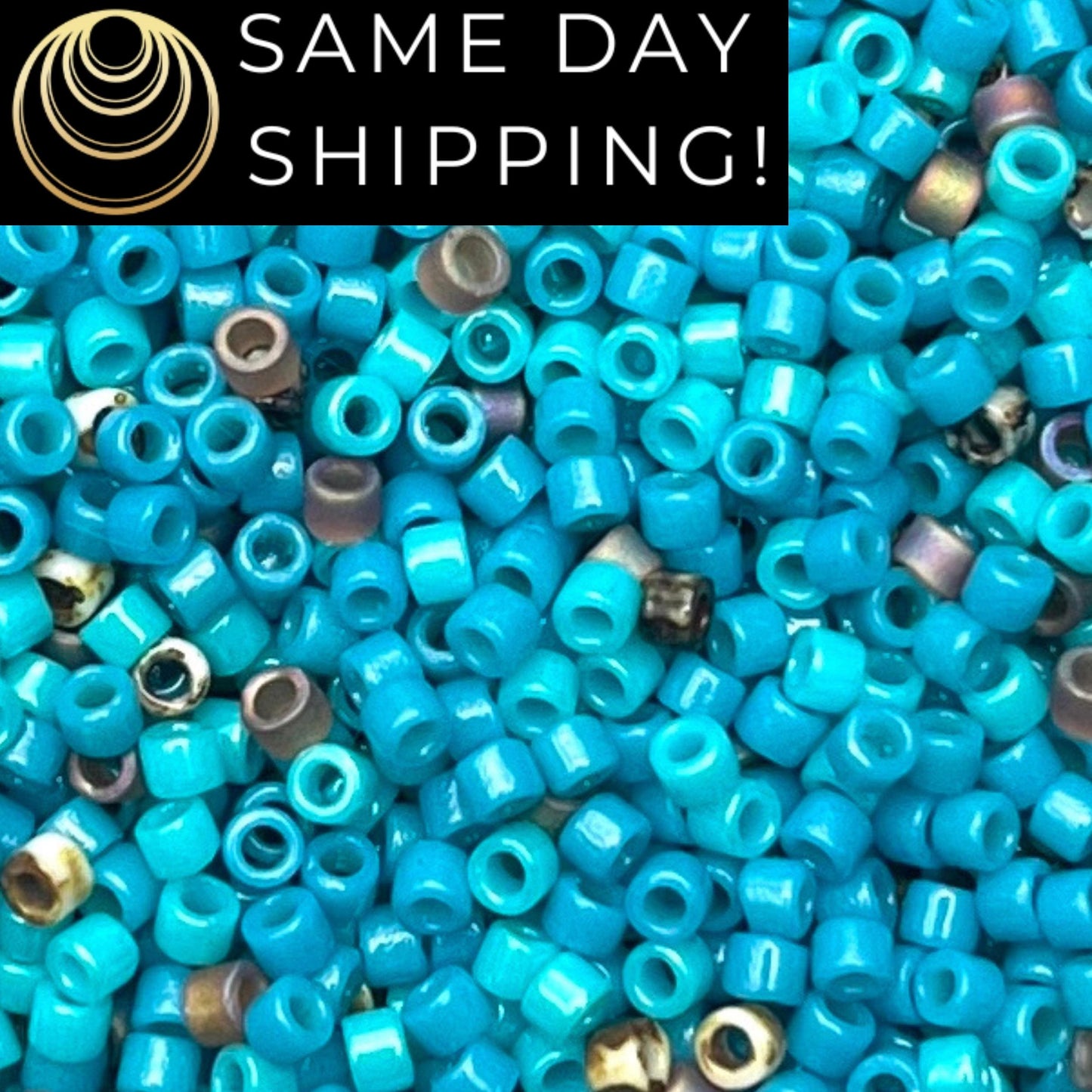 ABCMIX1 (5 Grams-20 Grams) Miyuki 11/0 Delica Beads Blue Turquoise Mix! Exclusive Artifact Bead Company Mix! Same Day Shipping!