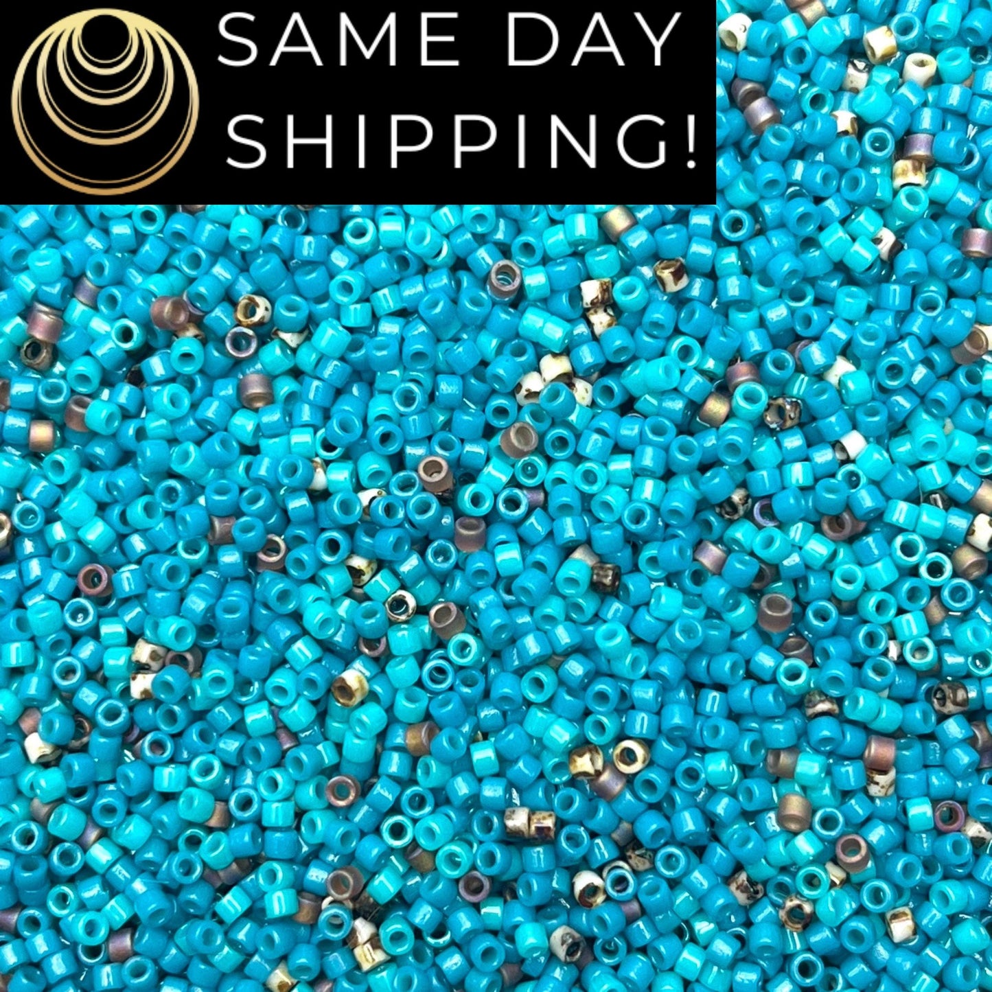 ABCMIX1 (5 Grams-20 Grams) Miyuki 11/0 Delica Beads Blue Turquoise Mix! Exclusive Artifact Bead Company Mix! Same Day Shipping!