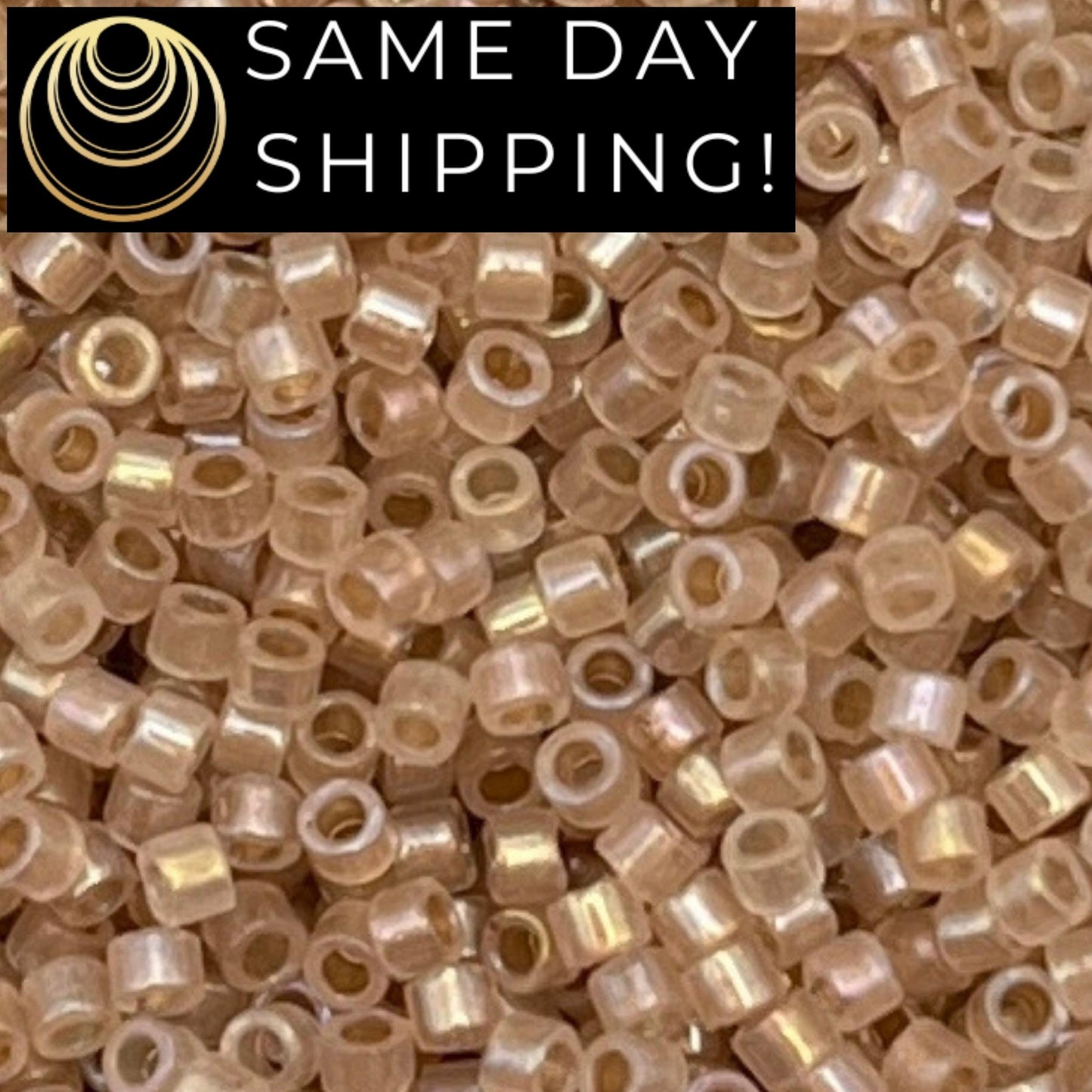 DB1731 SAME DAY Shipping! 1 Gram up to 20 Grams Miyuki 11/0 Delica Beads Beige Lined Opal AB -Free Container!