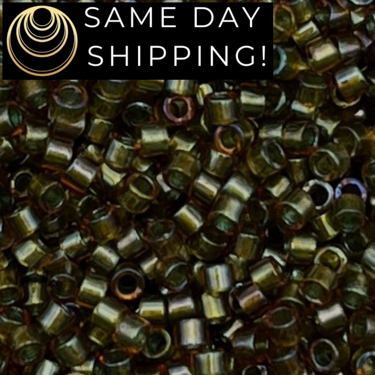 DB1739 SAME DAY Shipping! 1 Gram up to 20 Grams Miyuki 11/0 Delica Beads Sparkling Mint Lined Topaz AB -Free Container!