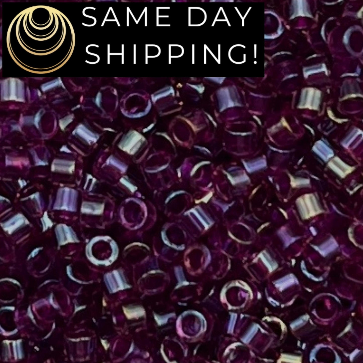 DB1747 SAME DAY Shipping! 1 Gram up to 20 Grams Miyuki 11/0 Delica Beads Fuchsia Lined Amethyst AB -Free Container!