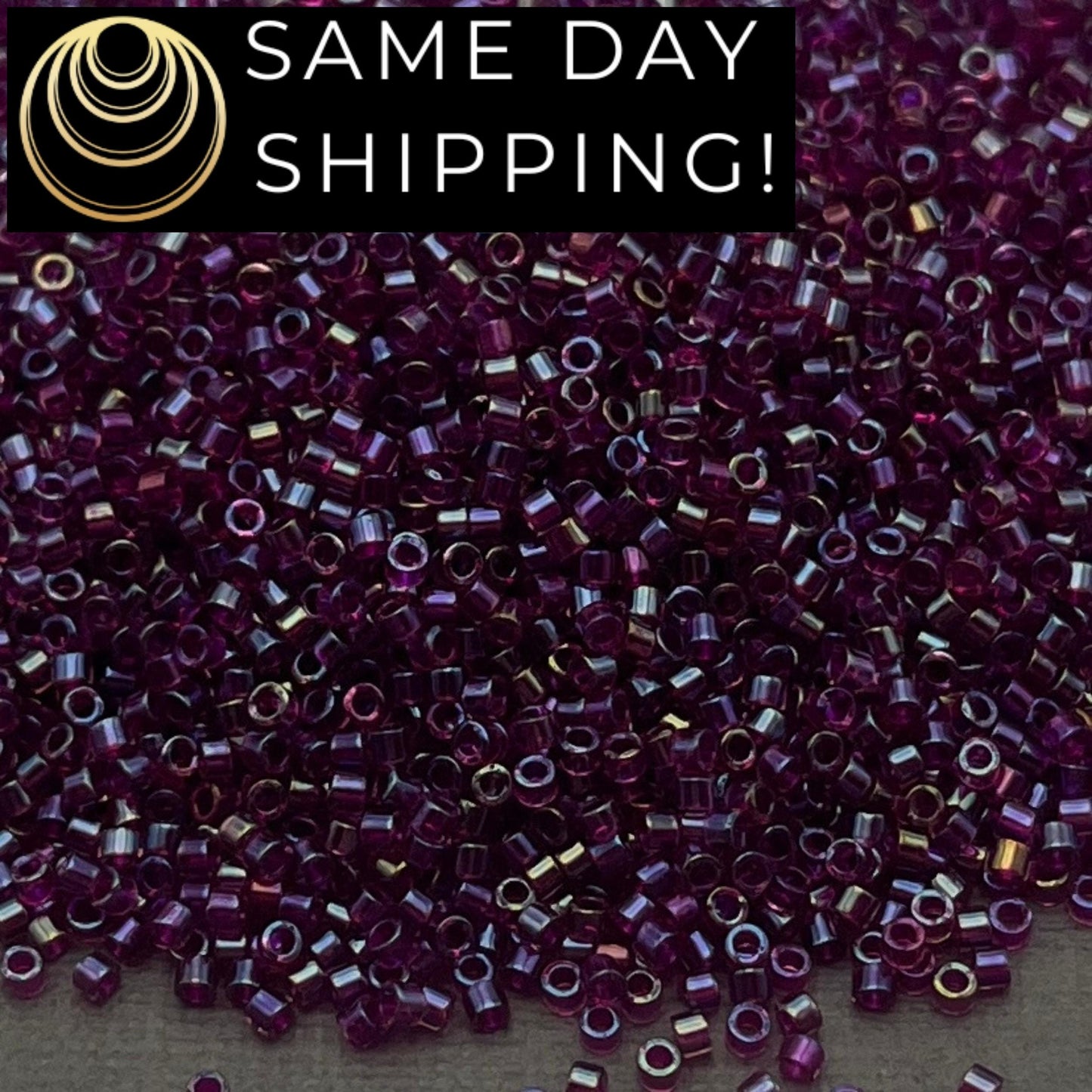 DB1747 SAME DAY Shipping! 1 Gram up to 20 Grams Miyuki 11/0 Delica Beads Fuchsia Lined Amethyst AB -Free Container!