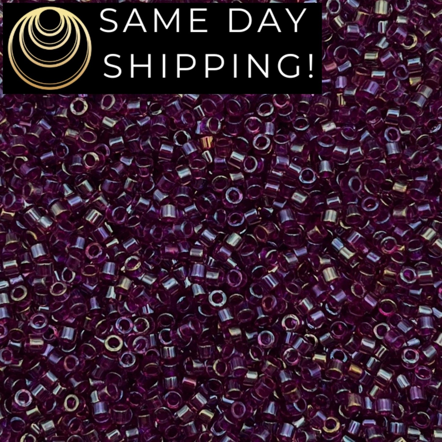 DB1747 SAME DAY Shipping! 1 Gram up to 20 Grams Miyuki 11/0 Delica Beads Fuchsia Lined Amethyst AB -Free Container!