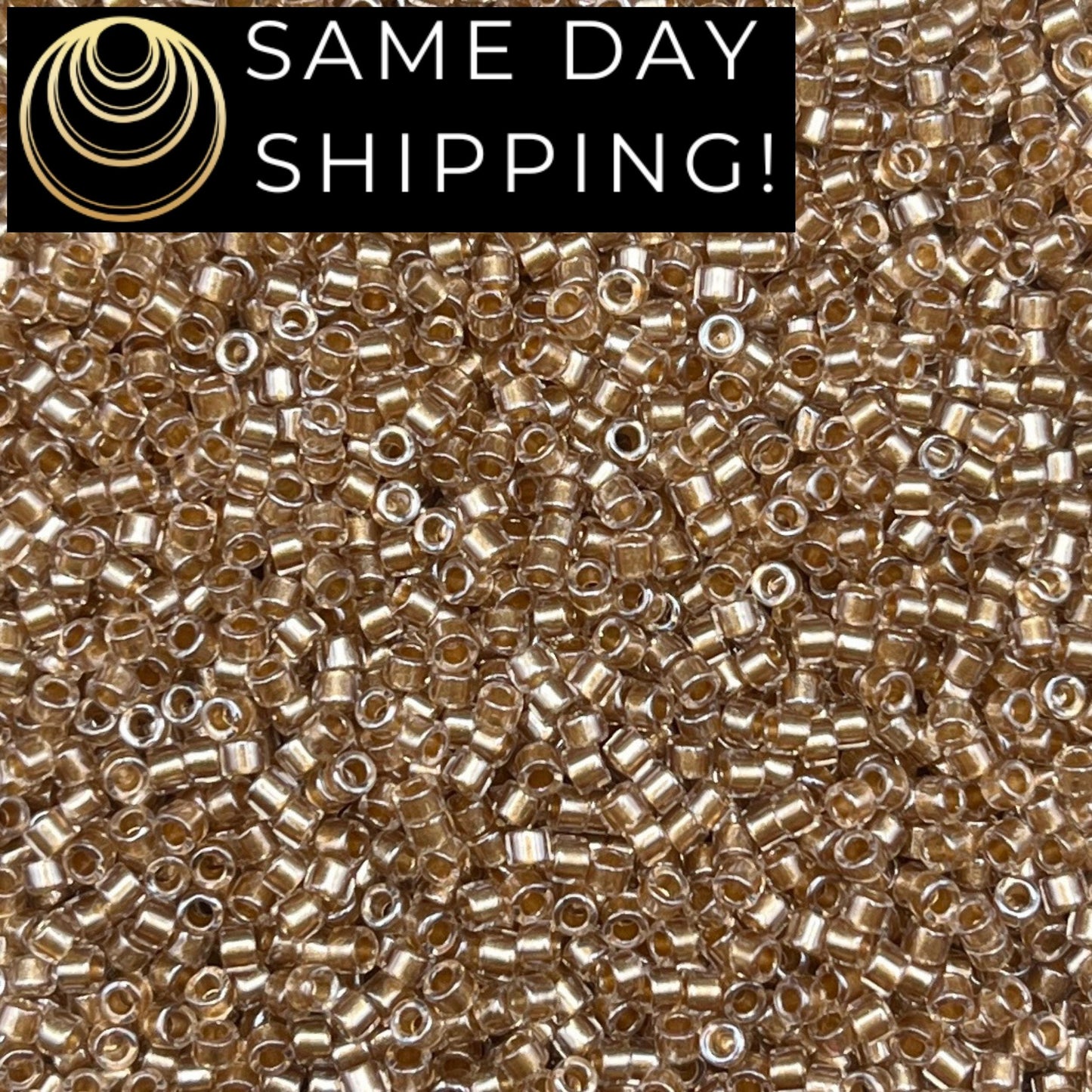 DB0907 SAME DAY SHIPPING! 1 Gram up to 20 Grams Miyuki 11/0 Delica Beads Sparkling Beige Lined Crystal DB907 -Free Container!