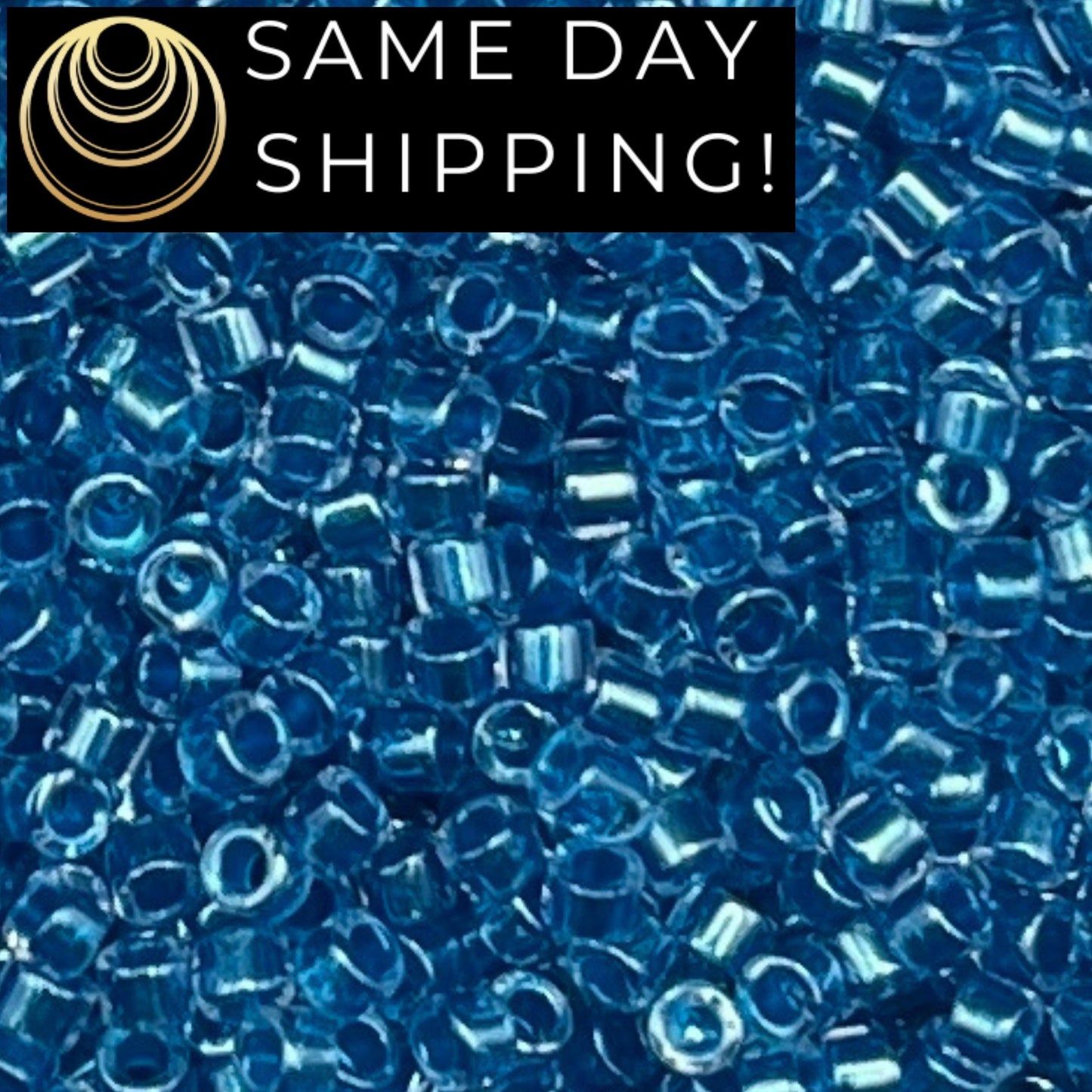 DB0920 SAME DAY SHIPPING! 1 Gram up to 20 Grams Miyuki 11/0 Delica Beads Sparkling Cerulean Blue Lined Crystal DB920 -Free Container!