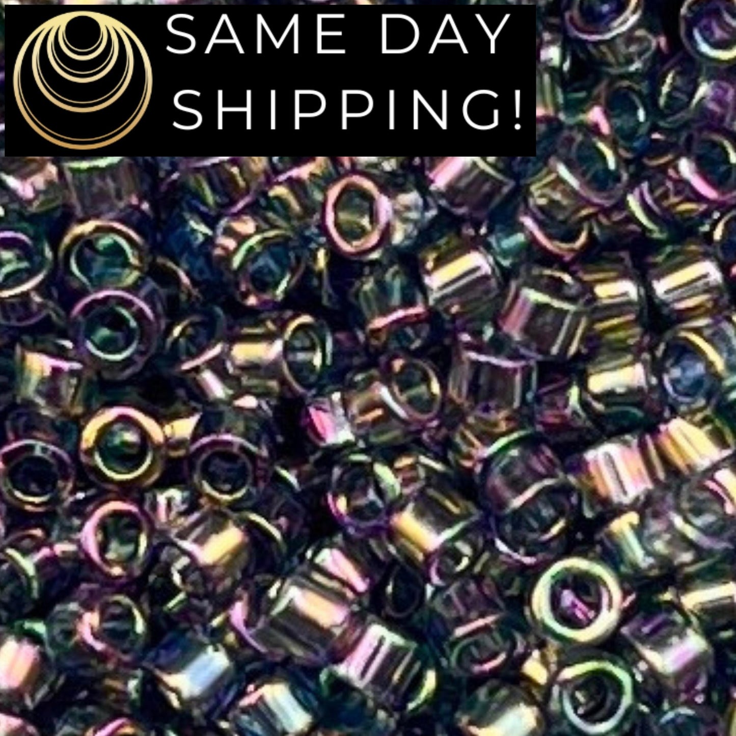 DB0111 SAME DAY SHIPPING! 1 Gram up to 20 Grams Miyuki 11/0 Delica Beads Transparent Blue Gray Rainbow Gold Luster DB111 -Free Container!