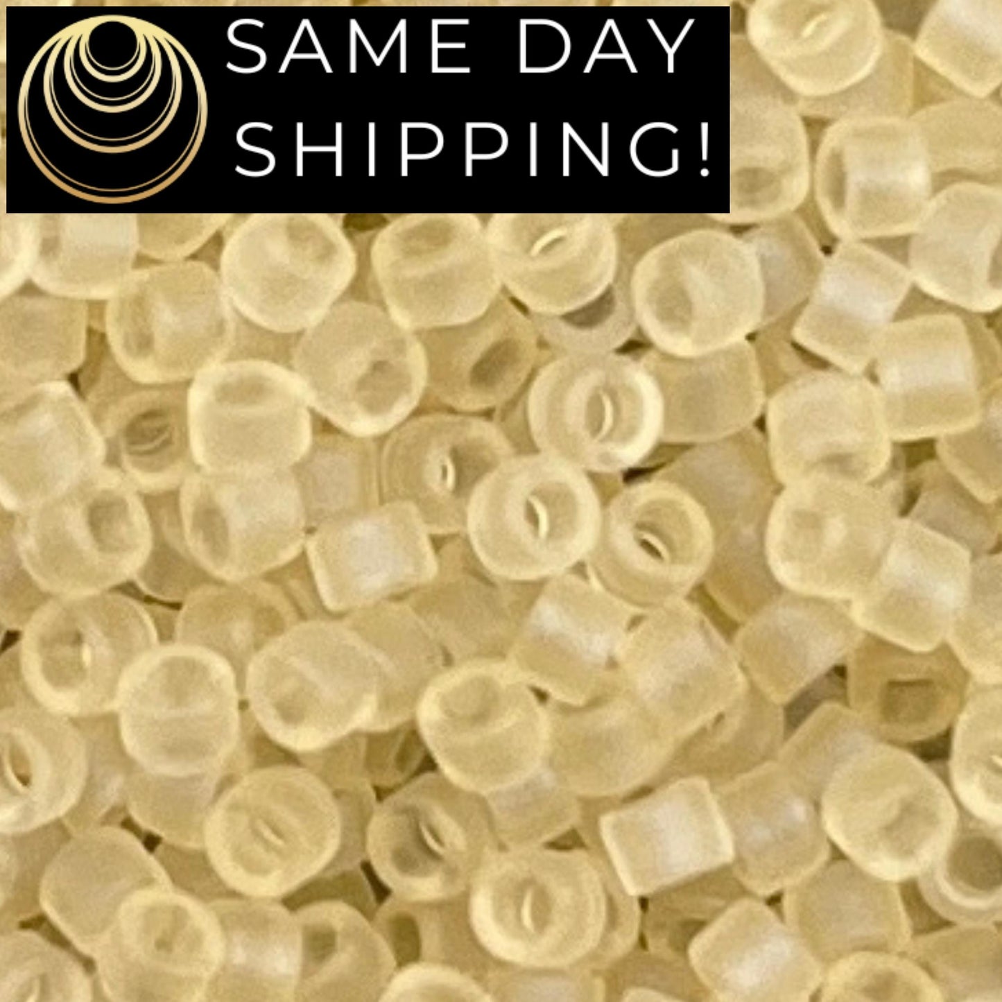DB382 SAME DAY SHIPPING! 1 Gram up to 20 Grams Miyuki 11/0 Delica Beads Matte Transparent Pale Topaz Luster DB0382 -Free Container!