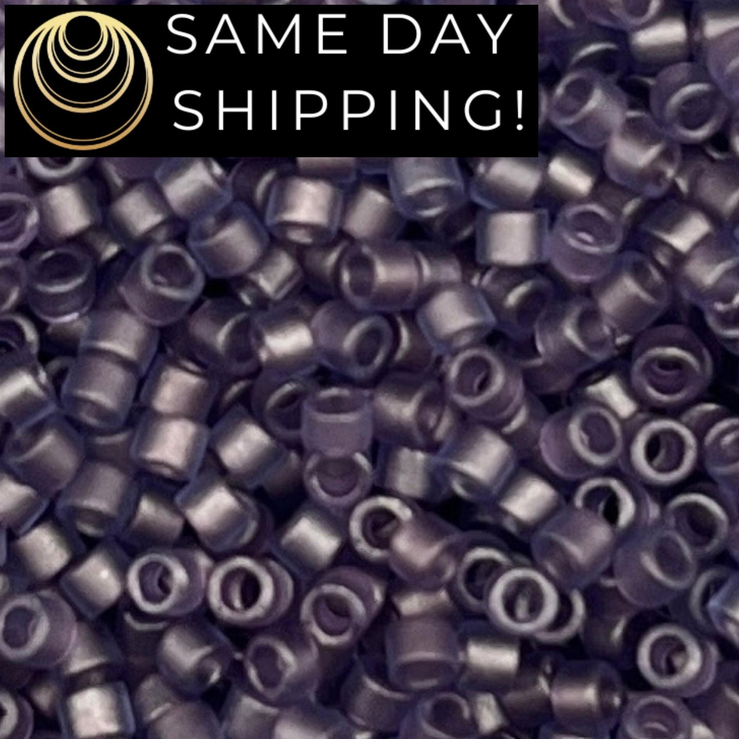 DB386 SAME DAY SHIPPING! 1 Gram up to 20 Grams Miyuki 11/0 Delica Beads Matte Transparent Dried Lavender DB0386 -Free Container!