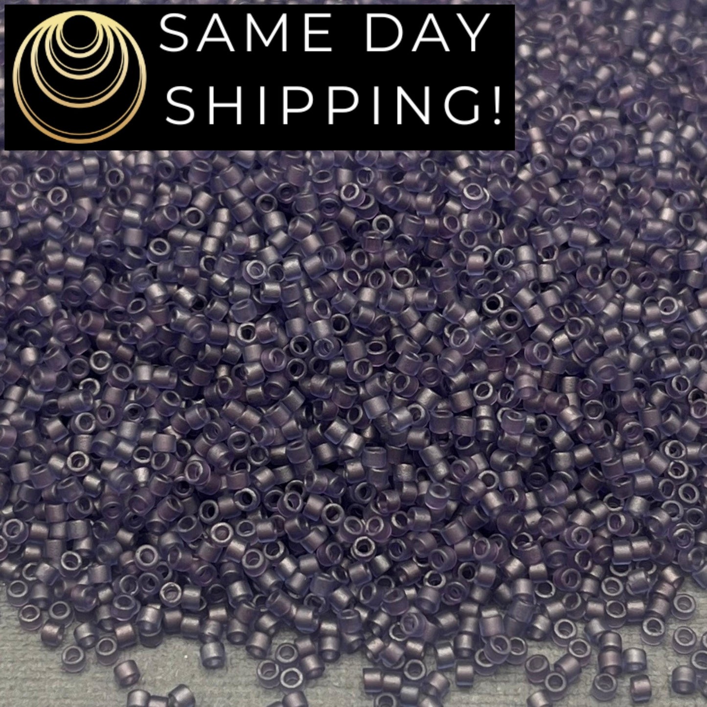 DB386 SAME DAY SHIPPING! 1 Gram up to 20 Grams Miyuki 11/0 Delica Beads Matte Transparent Dried Lavender DB0386 -Free Container!
