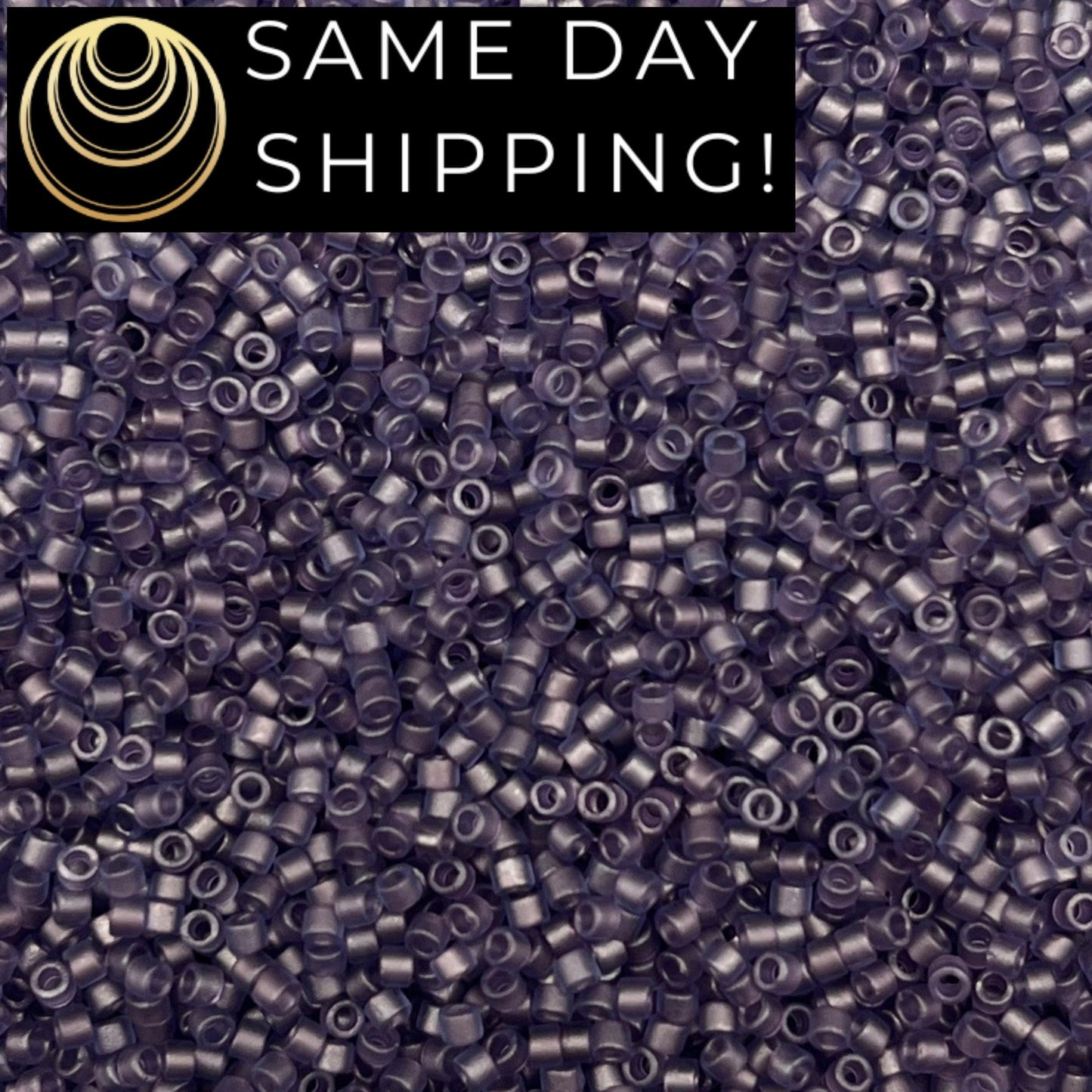 DB386 SAME DAY SHIPPING! 1 Gram up to 20 Grams Miyuki 11/0 Delica Beads Matte Transparent Dried Lavender DB0386 -Free Container!