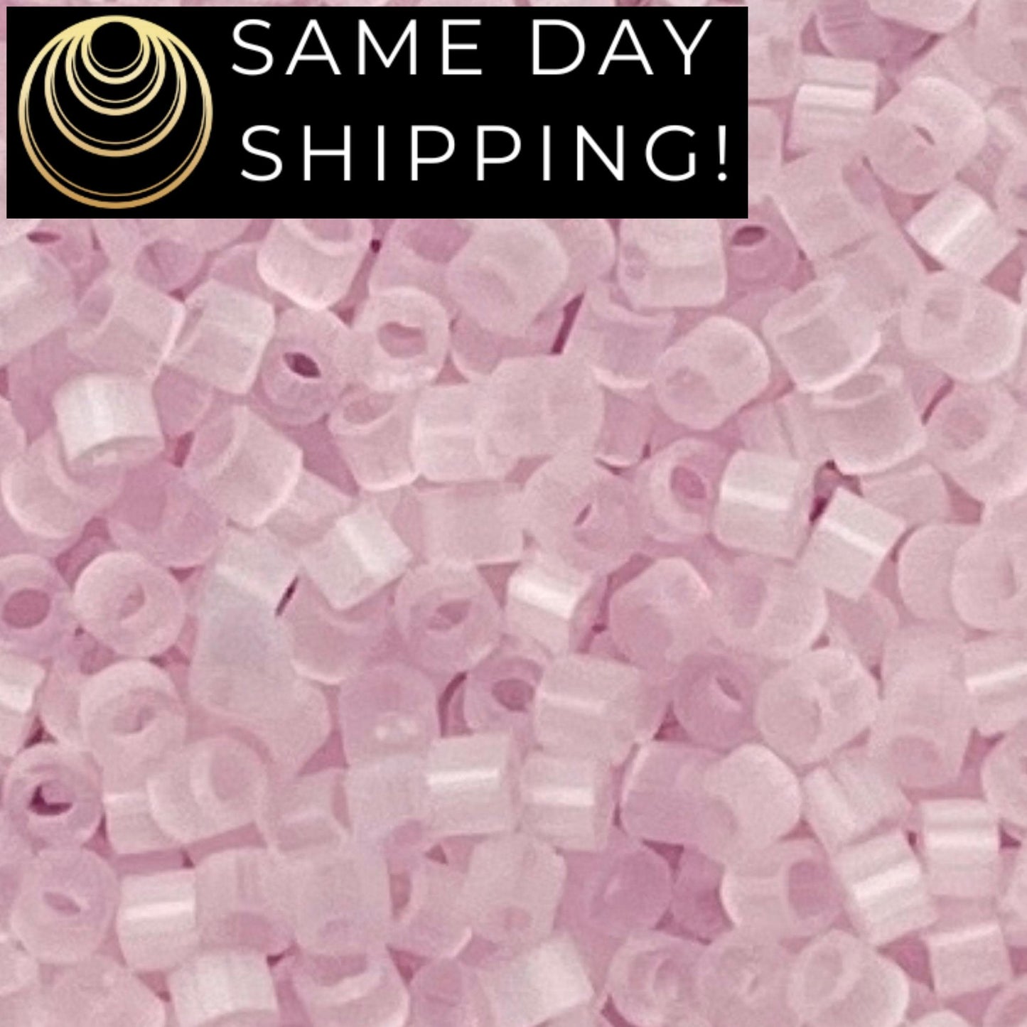 DB675 SAME DAY SHIPPING! 1 Gram up to 20 Grams Miyuki 11/0 Delica Beads Pale Rose Silk Satin DB0675 -Free Container!