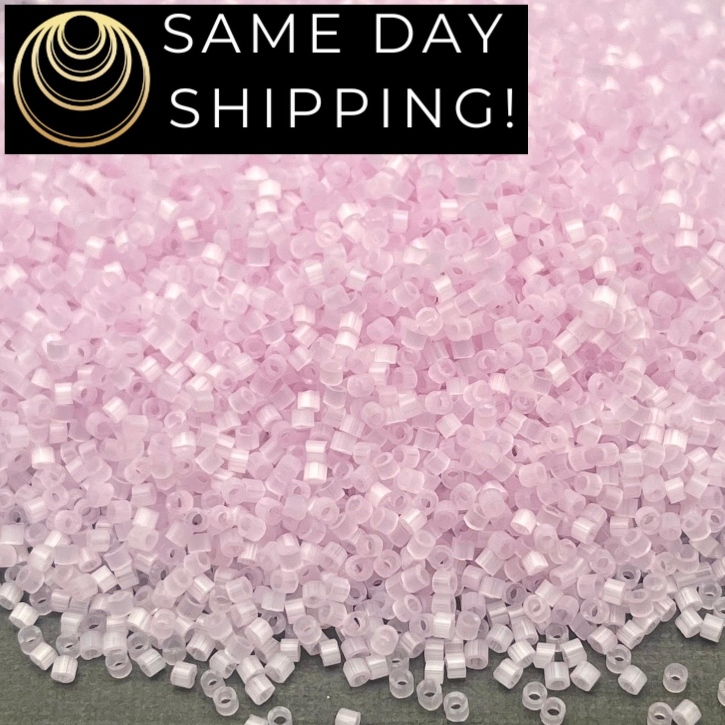 DB675 SAME DAY SHIPPING! 1 Gram up to 20 Grams Miyuki 11/0 Delica Beads Pale Rose Silk Satin DB0675 -Free Container!