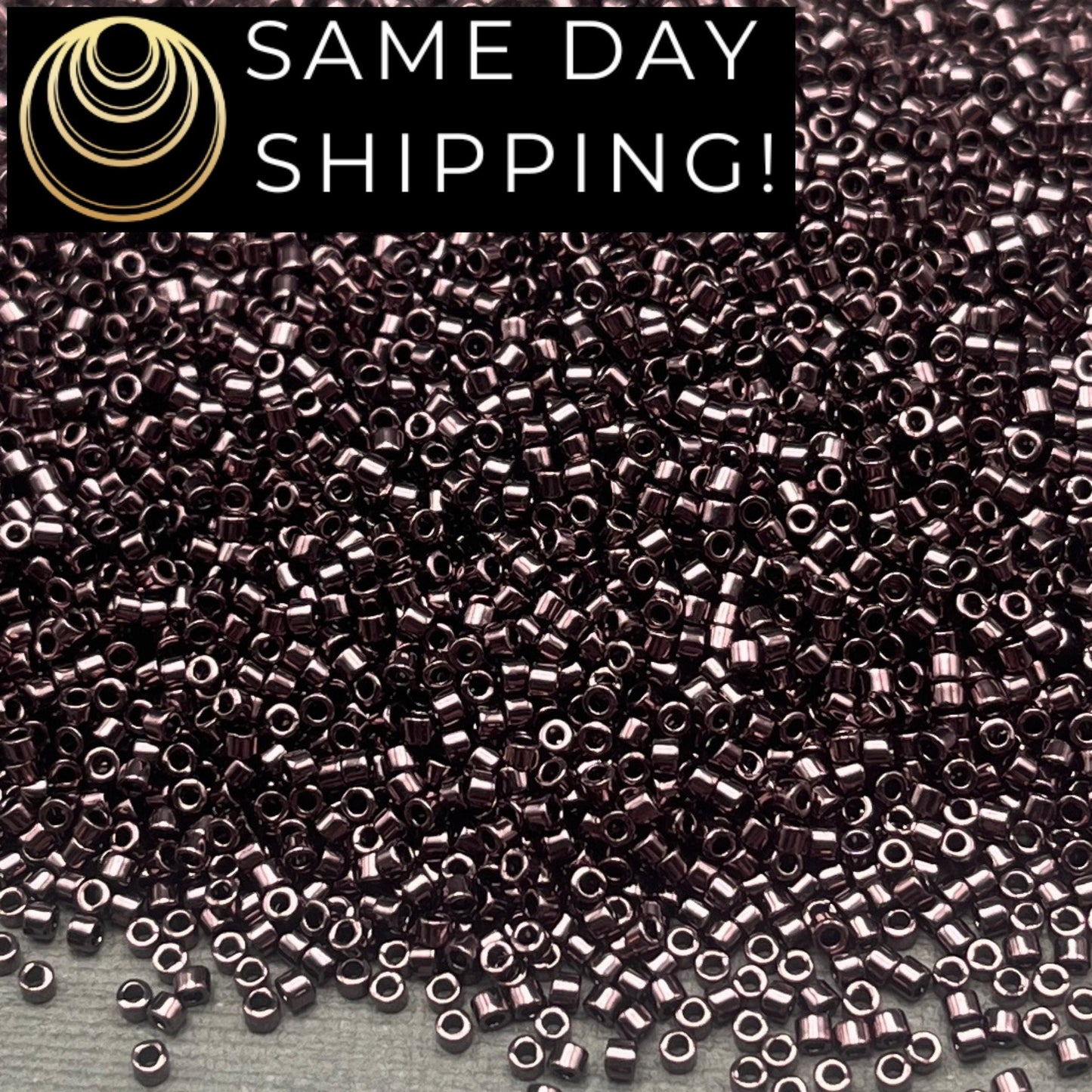 DB1991 SAME DAY SHIPPING! 1 Gram up to 20 Grams Miyuki 11/0 Delica Beads Metallic French Plum-Free Container!