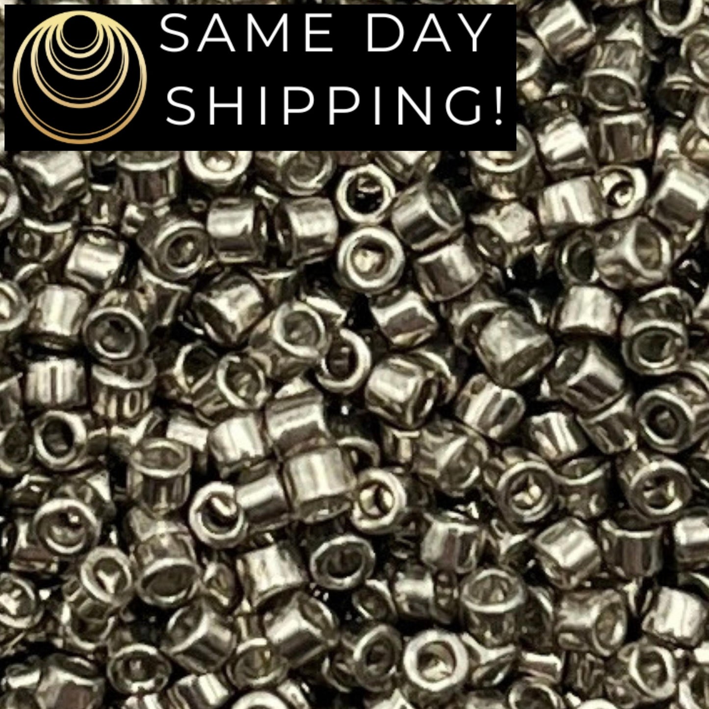 DB436 SAME DAY SHIPPING! 1 Gram up to 20 Grams Miyuki 11/0 Delica Beads Galvanized Pewter DB0436-Free Container!