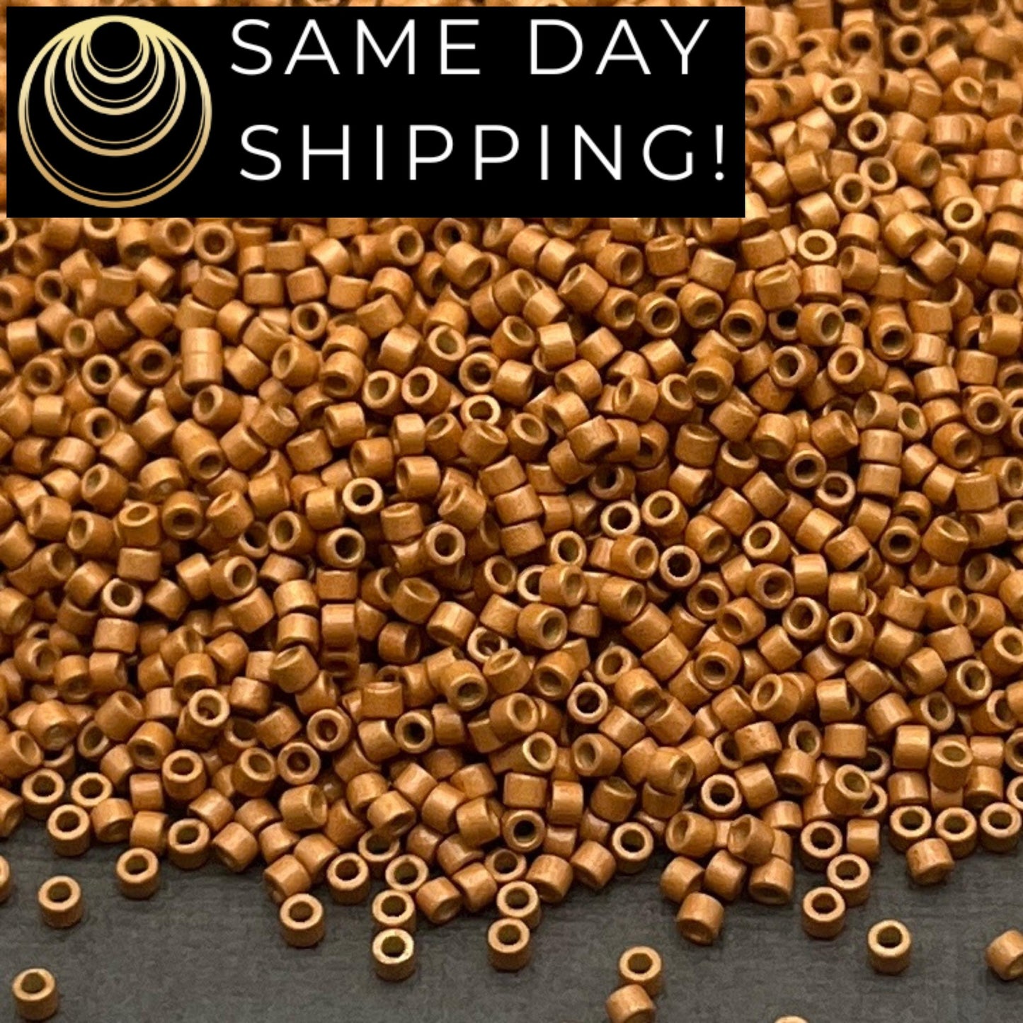 DB1833F SAME DAY SHIPPING! 1 Gram up to 20 Grams Miyuki 11/0 Delica Beads Duracoat Galvanized Matte Yellow Gold -Free Container!