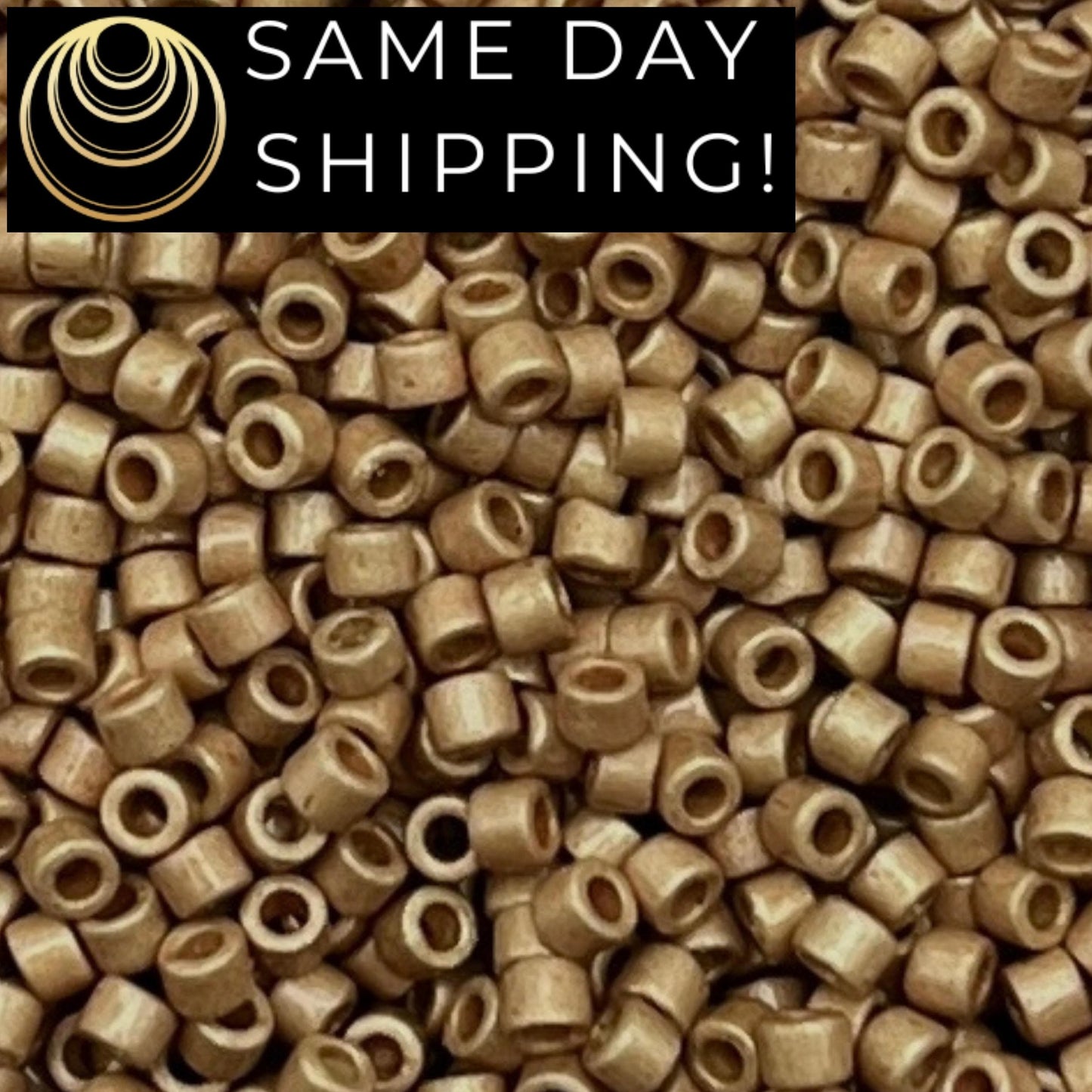 DB1834F SAME DAY SHIPPING! 1 Gram up to 20 Grams Miyuki 11/0 Delica Beads Duracoat Galvanized Matte Champagne-Free Container!
