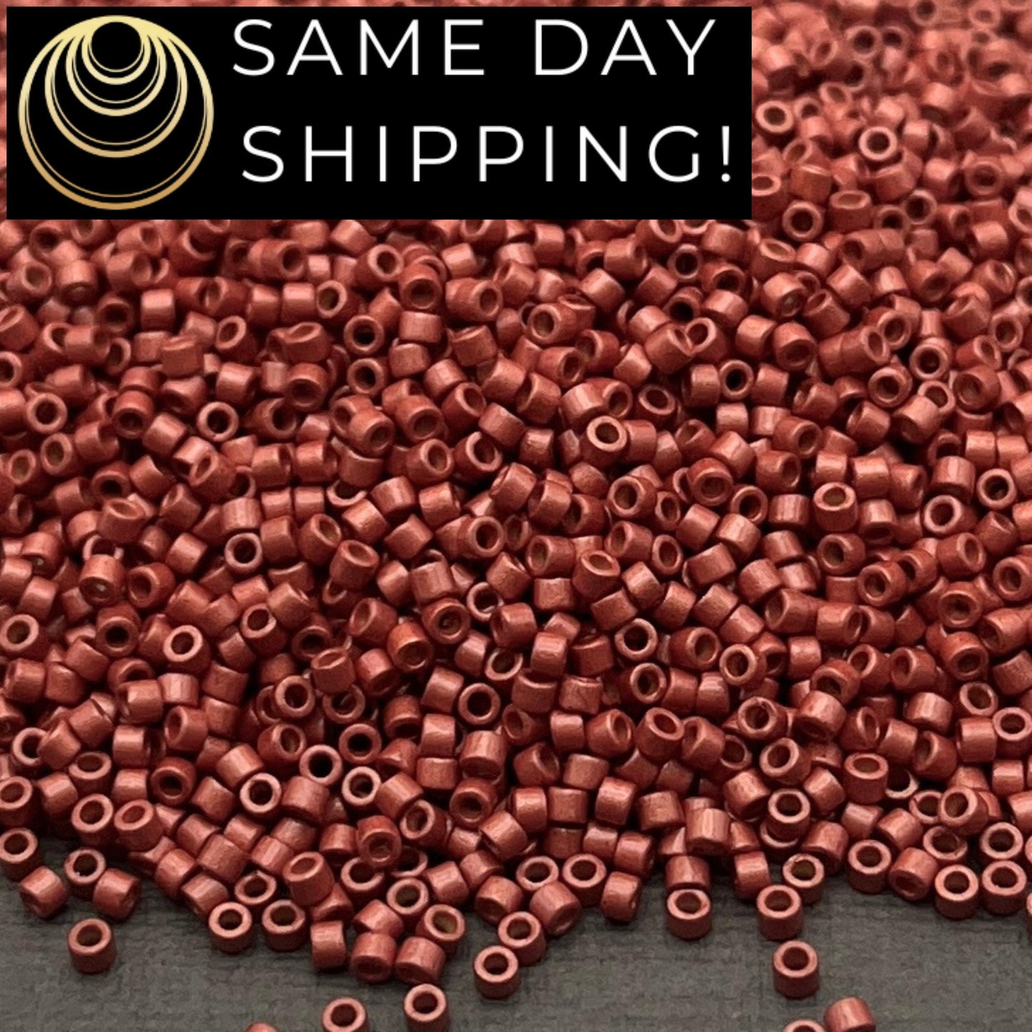 DB1838F SAME DAY SHIPPING! 1 Gram up to 20 Grams Miyuki 11/0 Delica Beads Duracoat Galvanized Matte Berry -Free Container!