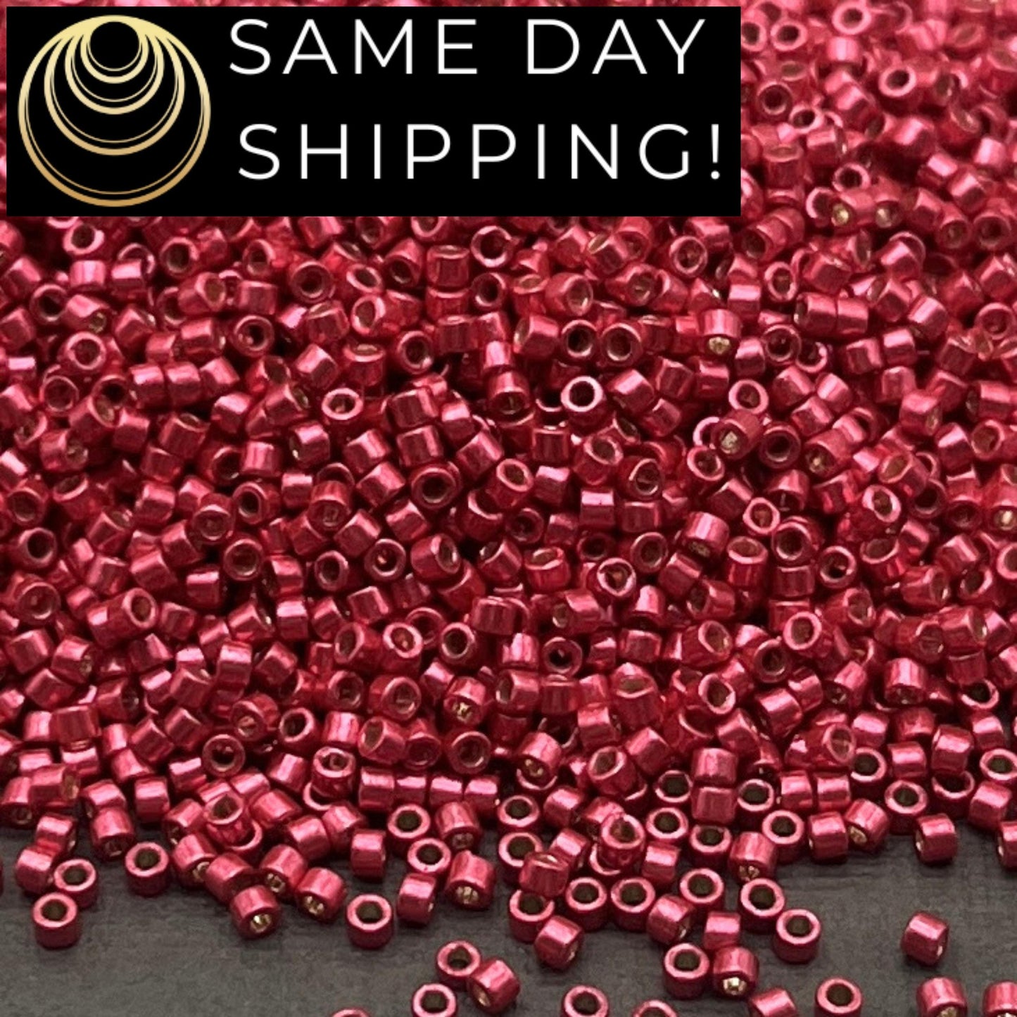 DB1841 SAME DAY SHIPPING! 1 Gram up to 20 Grams Miyuki 11/0 Delica Beads Duracoat Galvanized Light Cranberry -Free Container!