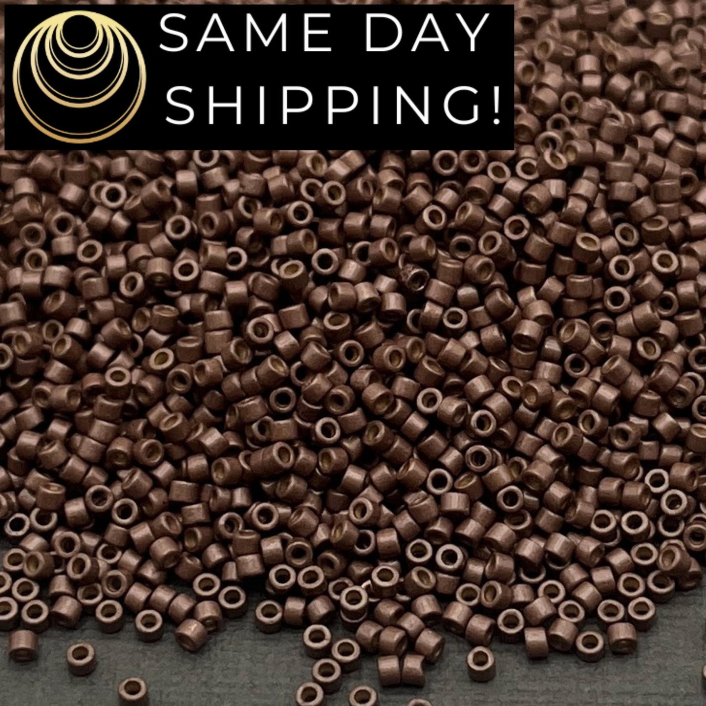 DB1843F SAME DAY SHIPPING! 1 Gram up to 20 Grams Miyuki 11/0 Delica Beads Duracoat Galvanized Matte Dark Mauve -Free Container!