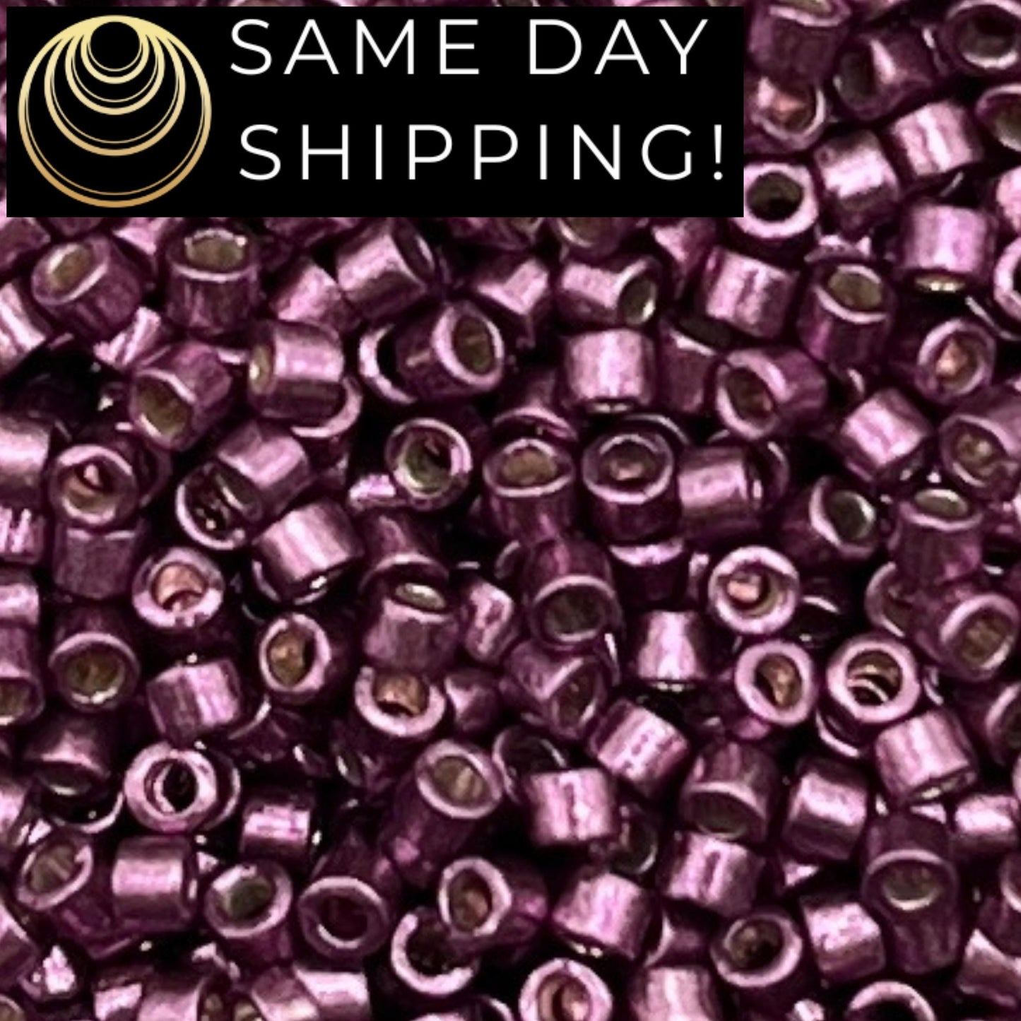 DB1850 SAME DAY SHIPPING! 1 Gram up to 20 Grams Miyuki 11/0 Delica Beads Duracoat Galvanized Eggplant -Free Container!