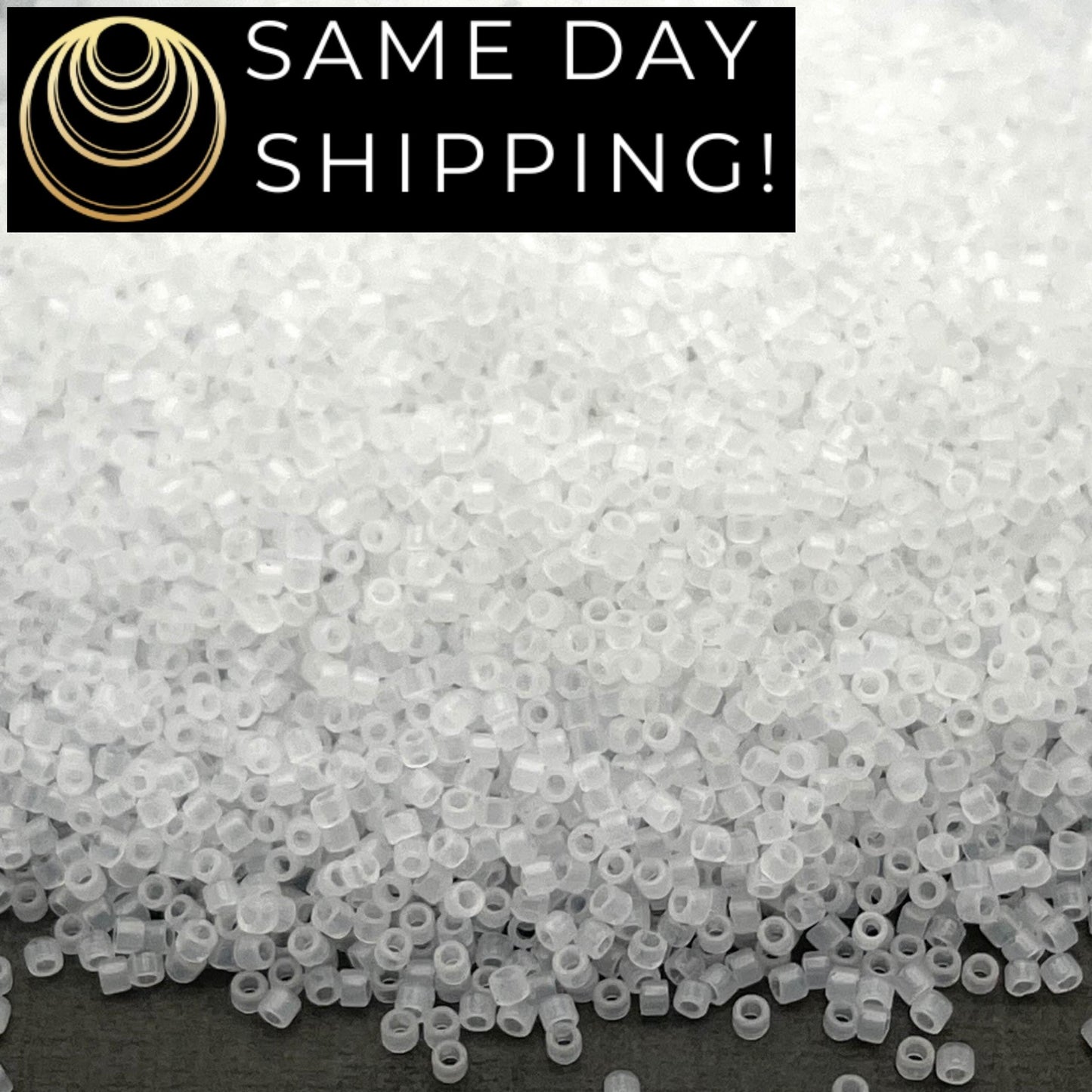 DB220 SAME DAY SHIPPING! 1 Gram-20 Grams Miyuki 11/0 Delica Beads White Opal -Free Container!