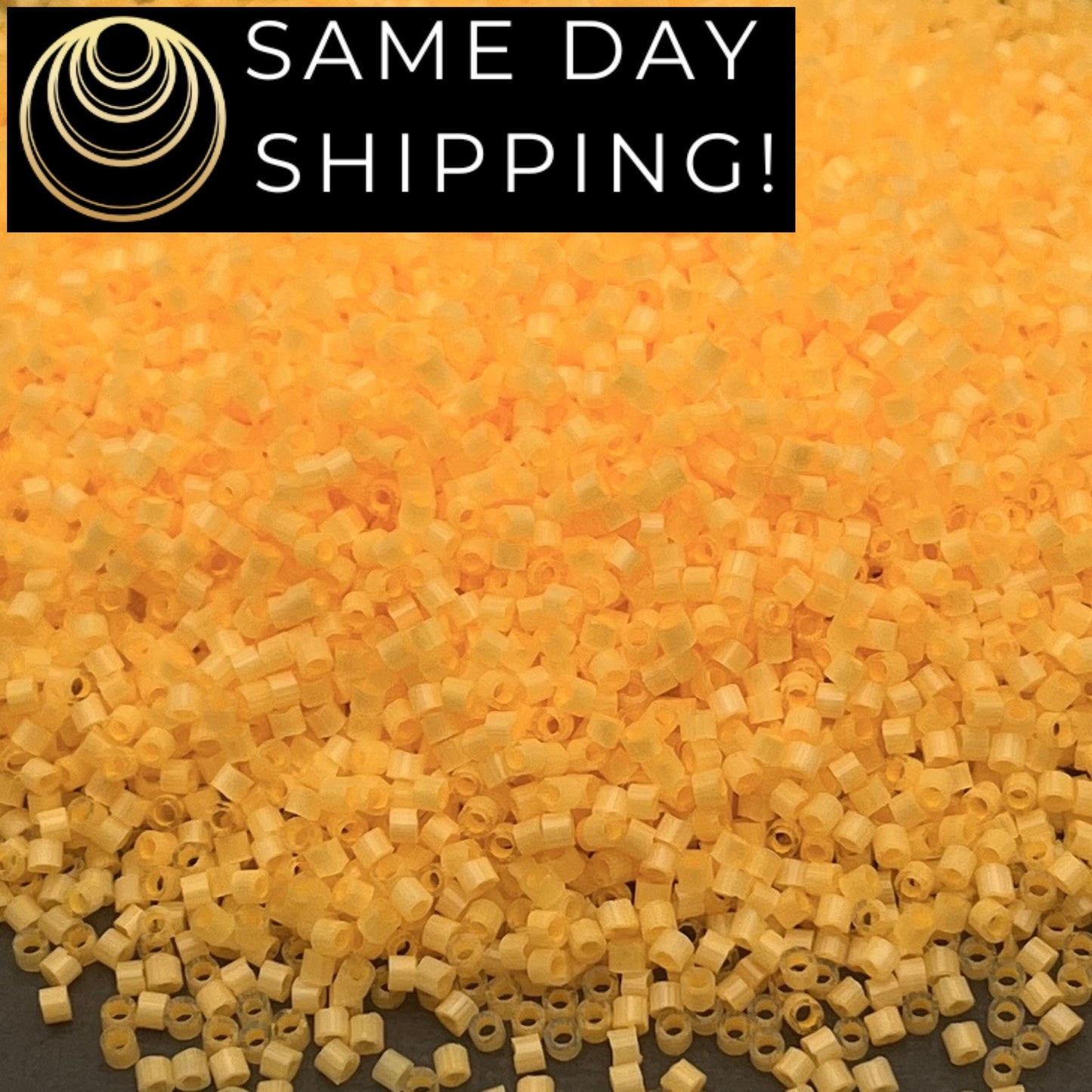 DB1855 SAME DAY SHIPPING! 1 Gram-20 Grams Miyuki 11/0 Delica Beads Silk Inside Dyed Sun Glow -Free Container!