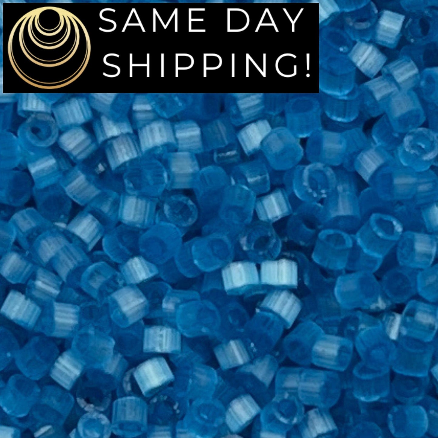 DB1860 SAME DAY SHIPPING! 1 Gram-20 Grams Miyuki 11/0 Delica Beads Silk Inside Dyed Delphinium Blue -Free Container!