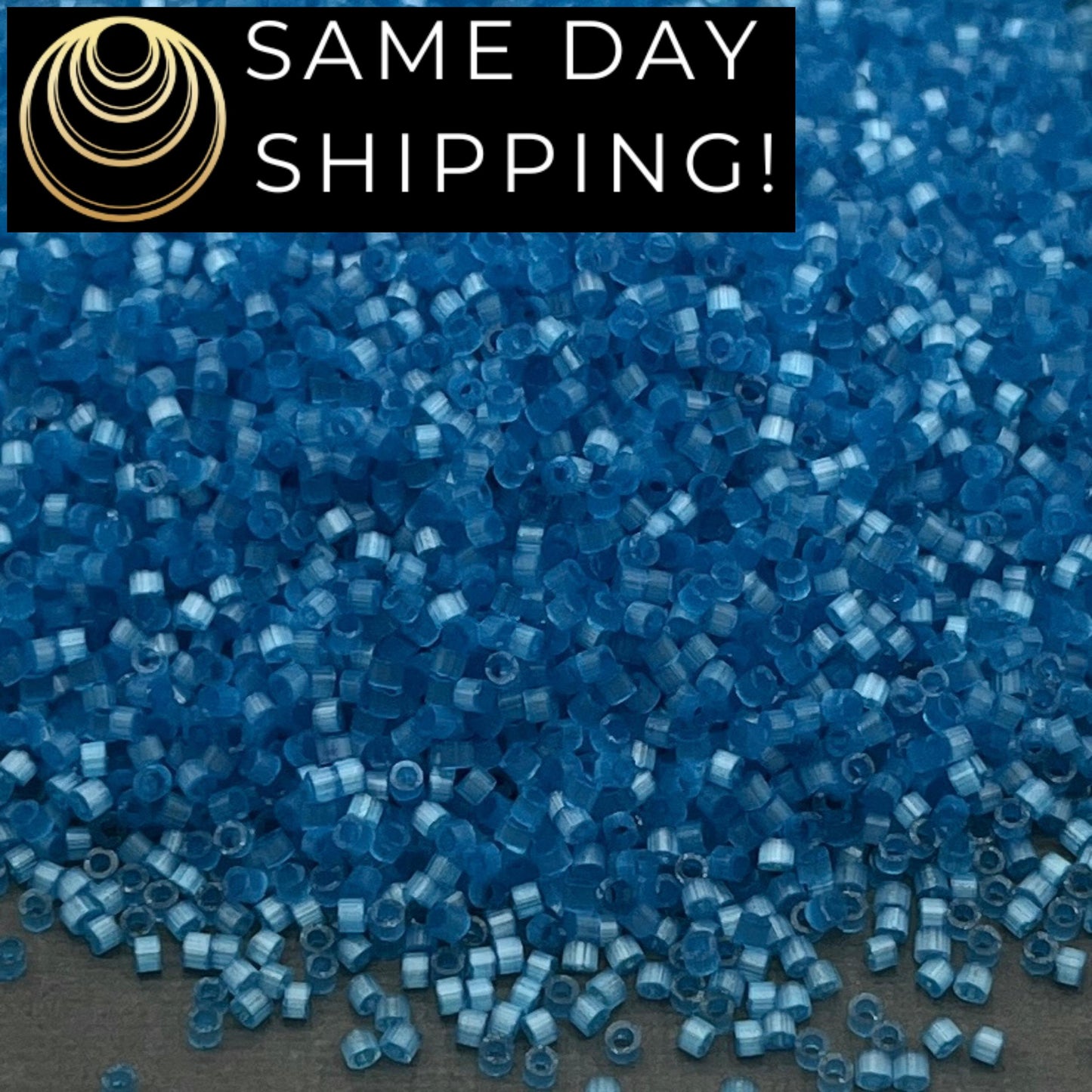 DB1860 SAME DAY SHIPPING! 1 Gram-20 Grams Miyuki 11/0 Delica Beads Silk Inside Dyed Delphinium Blue -Free Container!