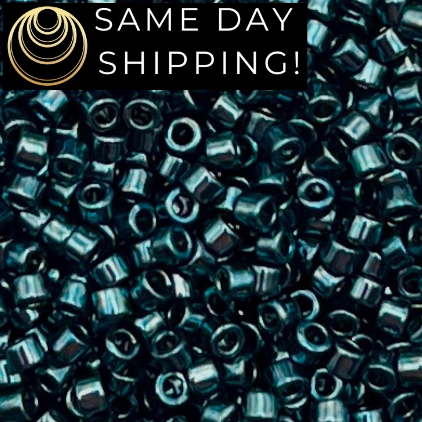 DB451 SAME DAY SHIPPING! 1 Gram-20 Grams Miyuki 11/0 Delica Beads Galvanized Dyed Dark Steel Blue DB0451 -Free Container!