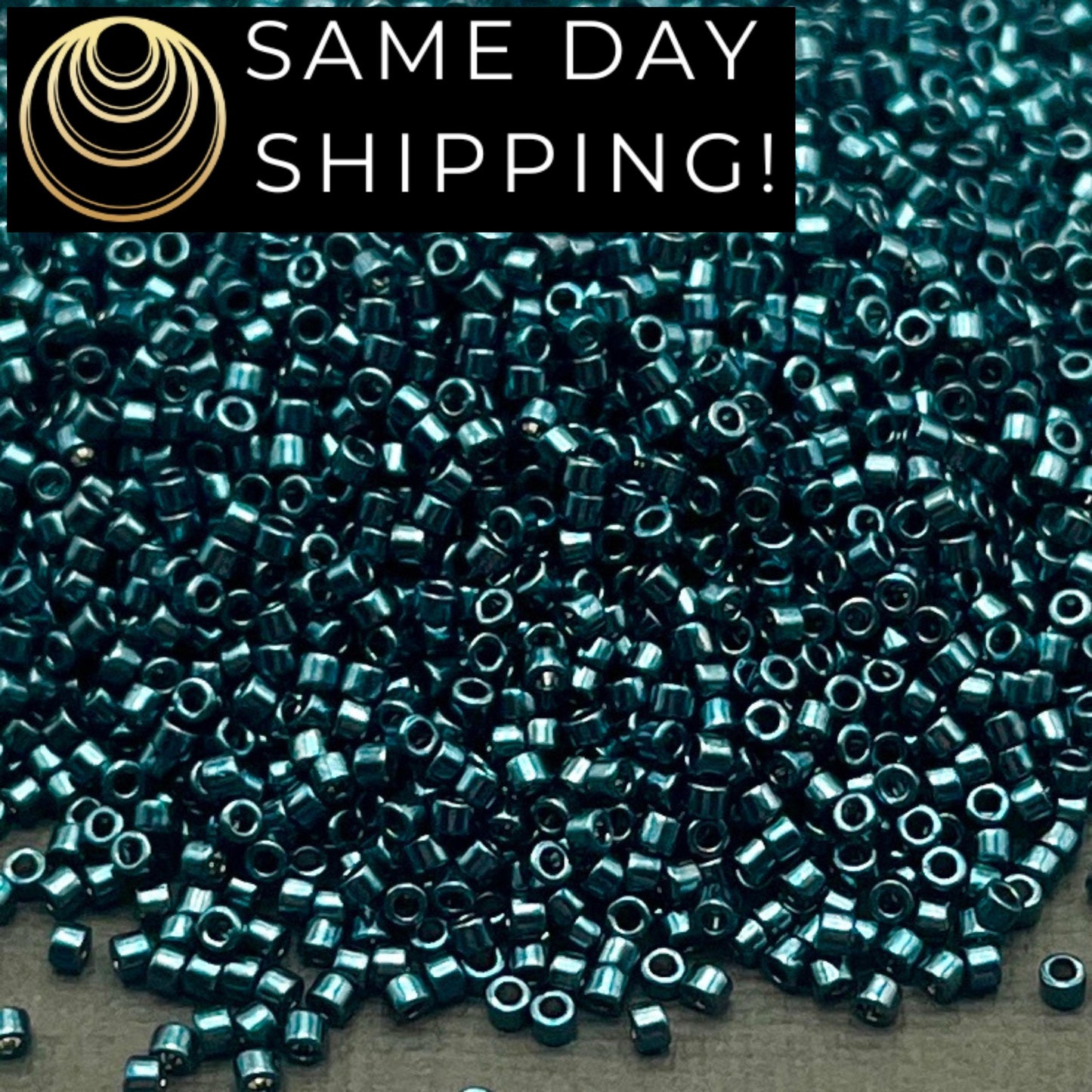 DB451 SAME DAY SHIPPING! 1 Gram-20 Grams Miyuki 11/0 Delica Beads Galvanized Dyed Dark Steel Blue DB0451 -Free Container!