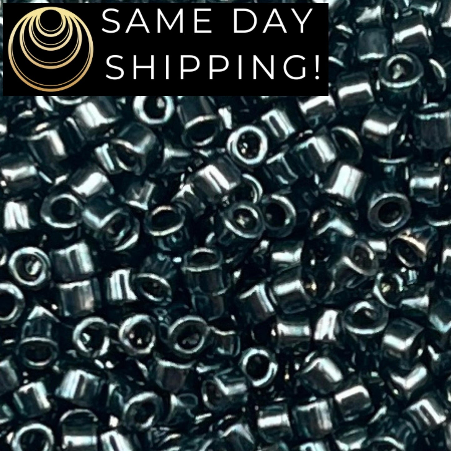 DB465 SAME DAY SHIPPING! 1 Gram-20 Grams Miyuki 11/0 Delica Beads Galvanized Midnight Blue DB0465 -Free Container!