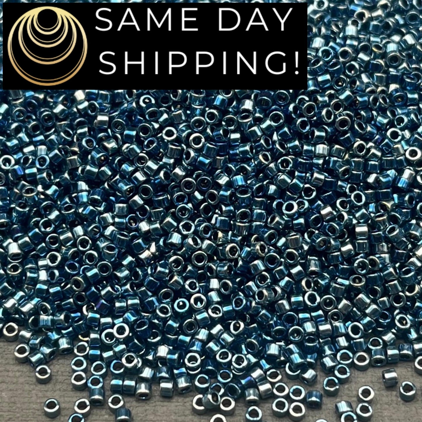 DB514 SAME DAY SHIPPING! 1 Gram up to 20 Grams Miyuki 11/0 Delica Beads Metallic Midnight Blue Iris DB0514 -Free Container!