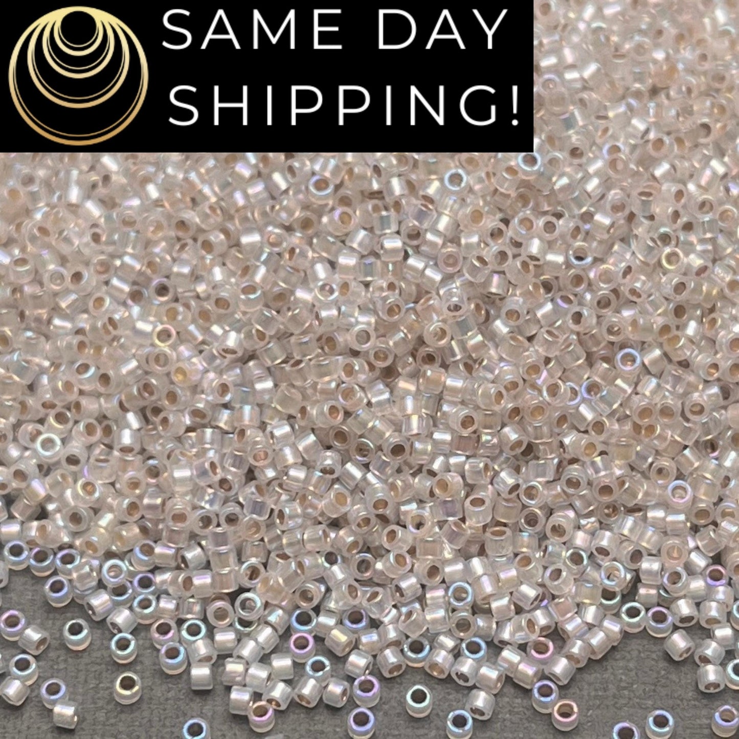 DB0223 SAME DAY Shipping! 1 Gram up to 20 Grams Miyuki 11/0 Delica Beads Silver Lined Opal AB DB223 -Free Container!