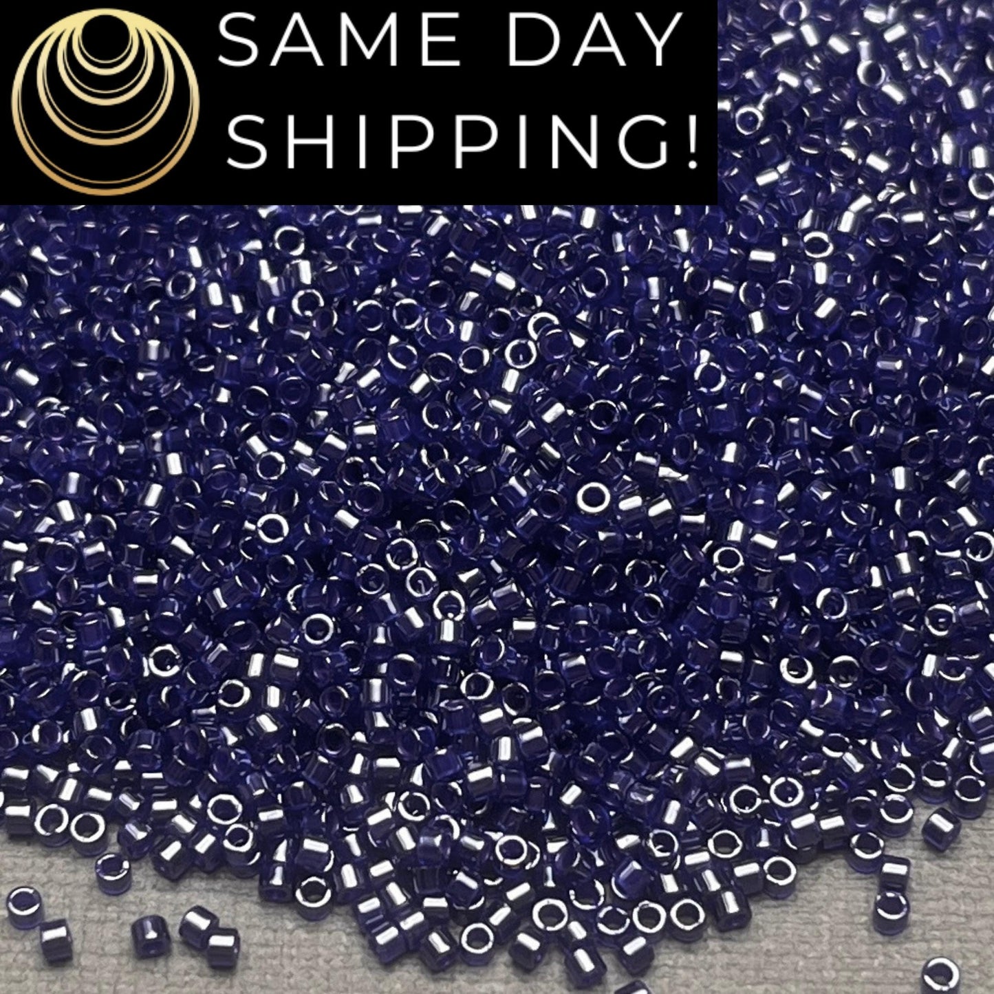 DB0277 SAME DAY SHIPPING! 1 Gram-20 Grams Miyuki 11/0 Delica Beads Transparent Cobalt Blue Luster DB277 -Free Container!