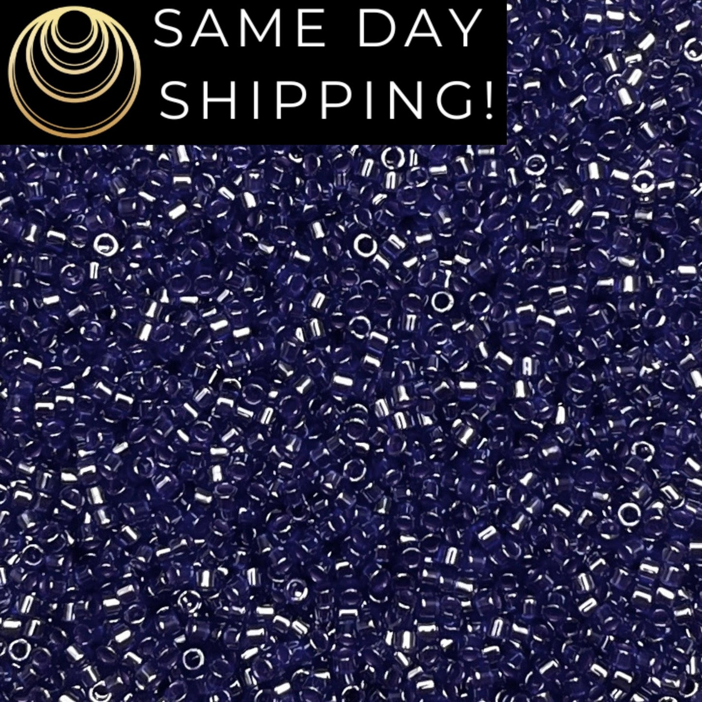DB0277 SAME DAY SHIPPING! 1 Gram-20 Grams Miyuki 11/0 Delica Beads Transparent Cobalt Blue Luster DB277 -Free Container!